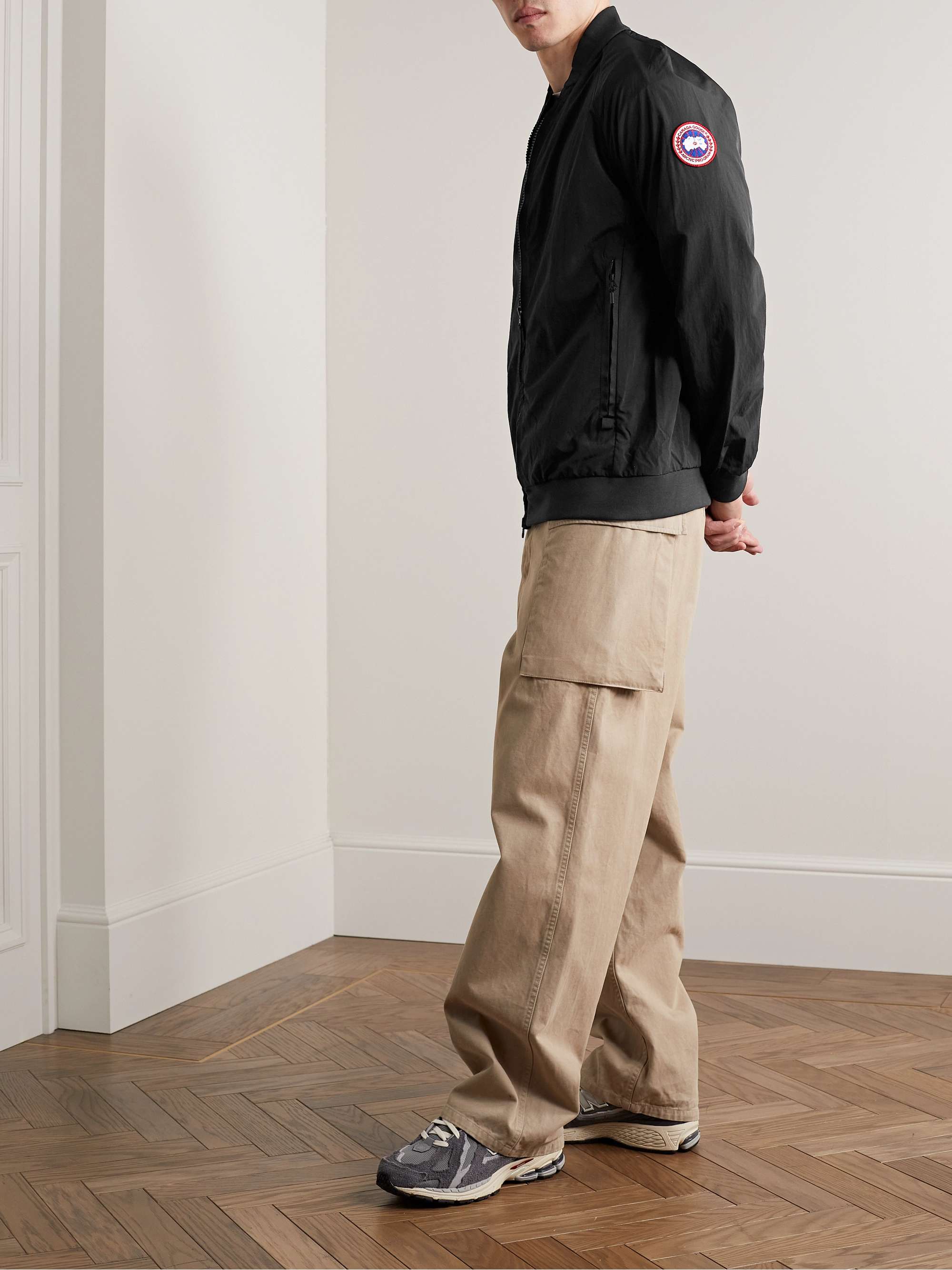 Faber Grosgrain-Trimmed AcclimaLuxe Shell Bomber Jacket view