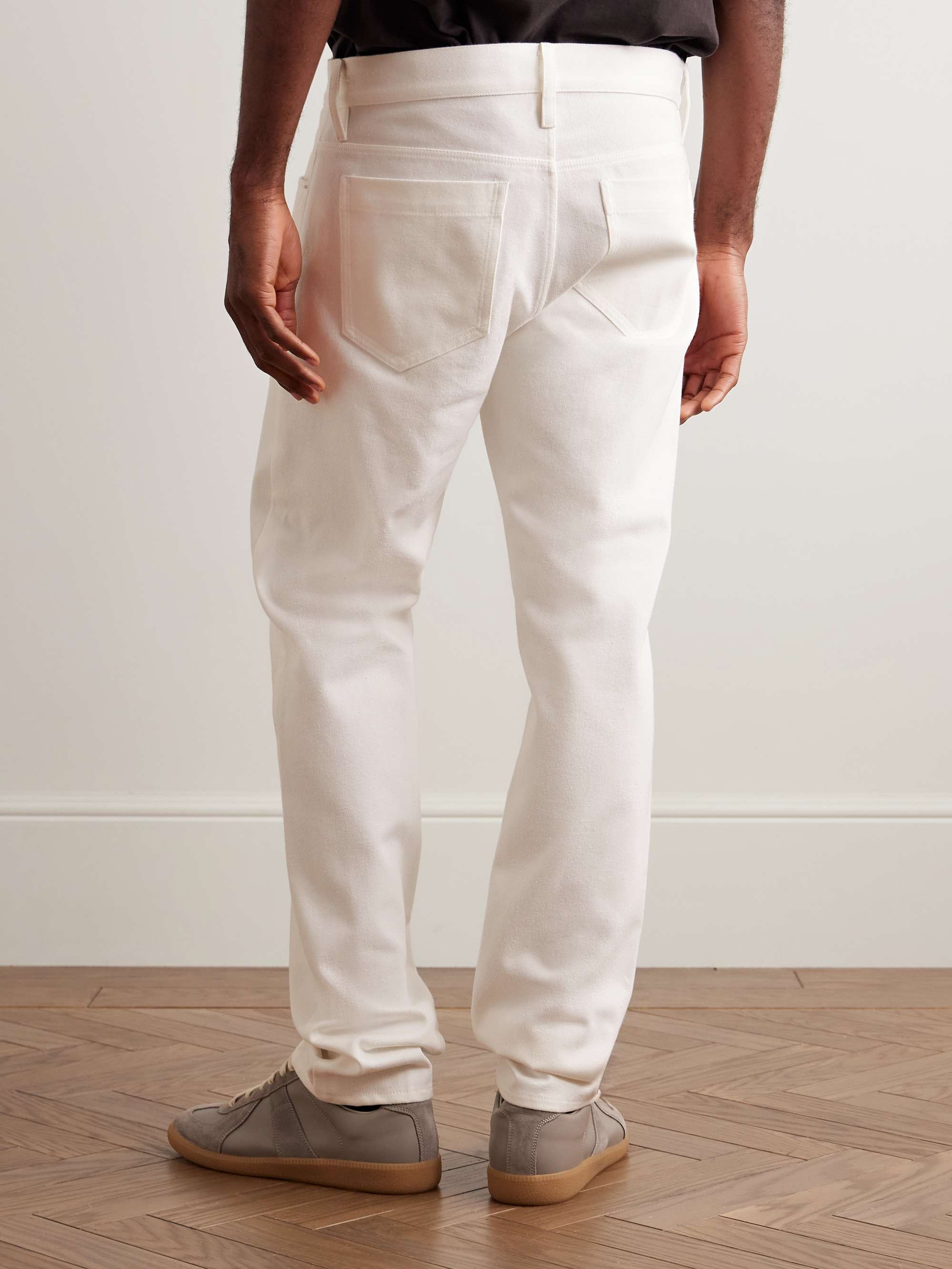 Anthony Slim-Fit Straight-Leg Cotton-Twill Trousers view