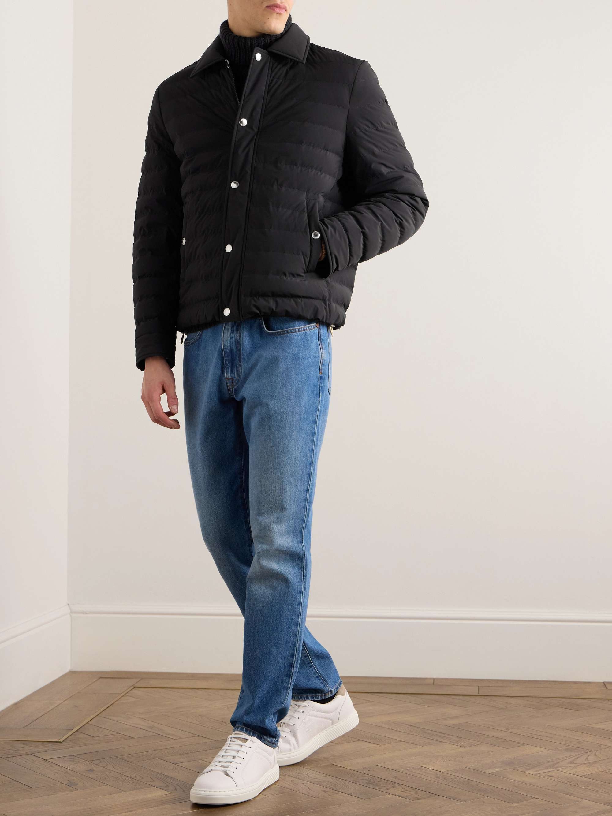 Quilted Shell Down Shirt Jacket view
