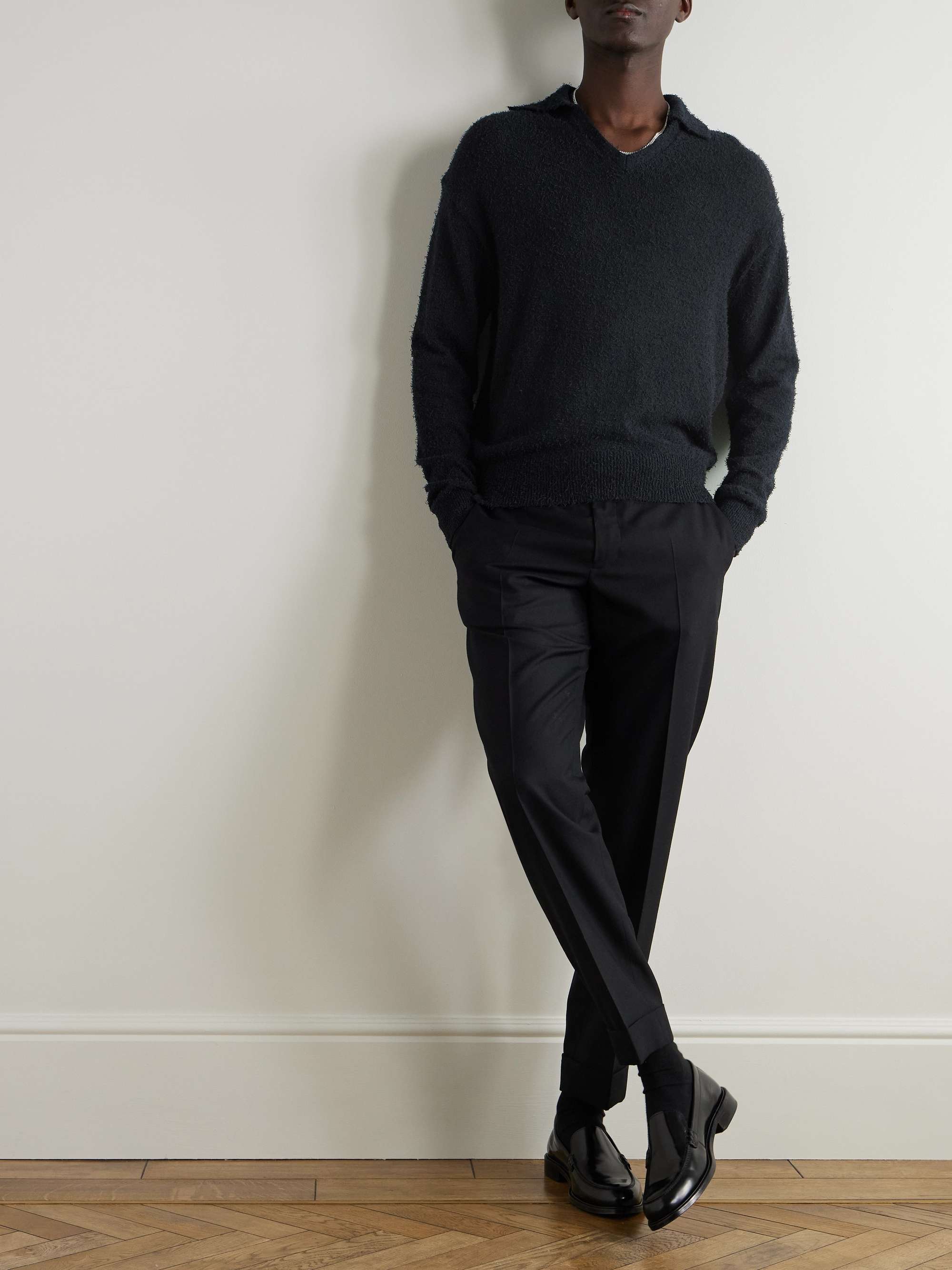 Textured Organic Cotton-Blend Sweater view