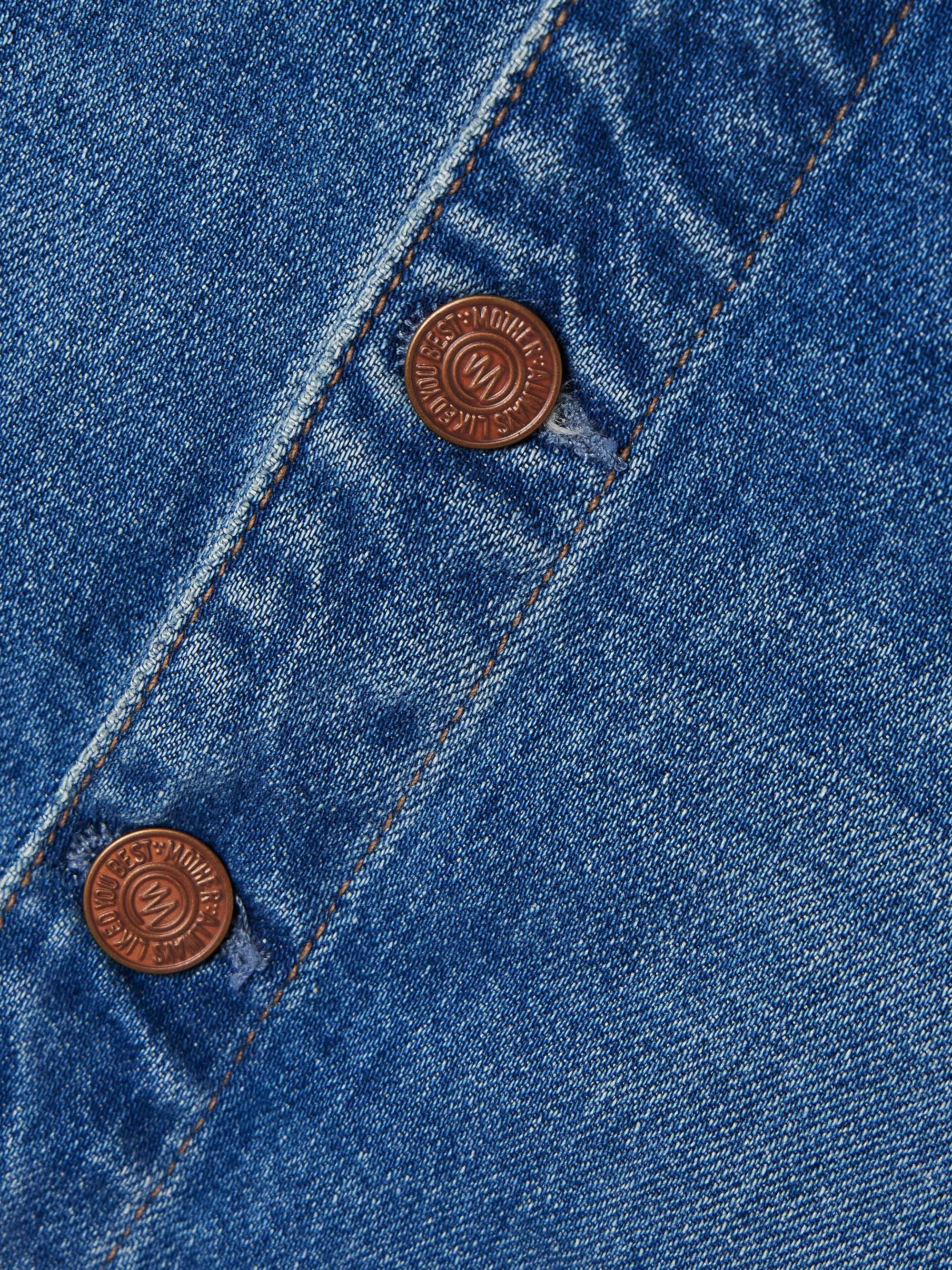 + La DoubleJ The Button Vagabond embroidered denim midi skirt view