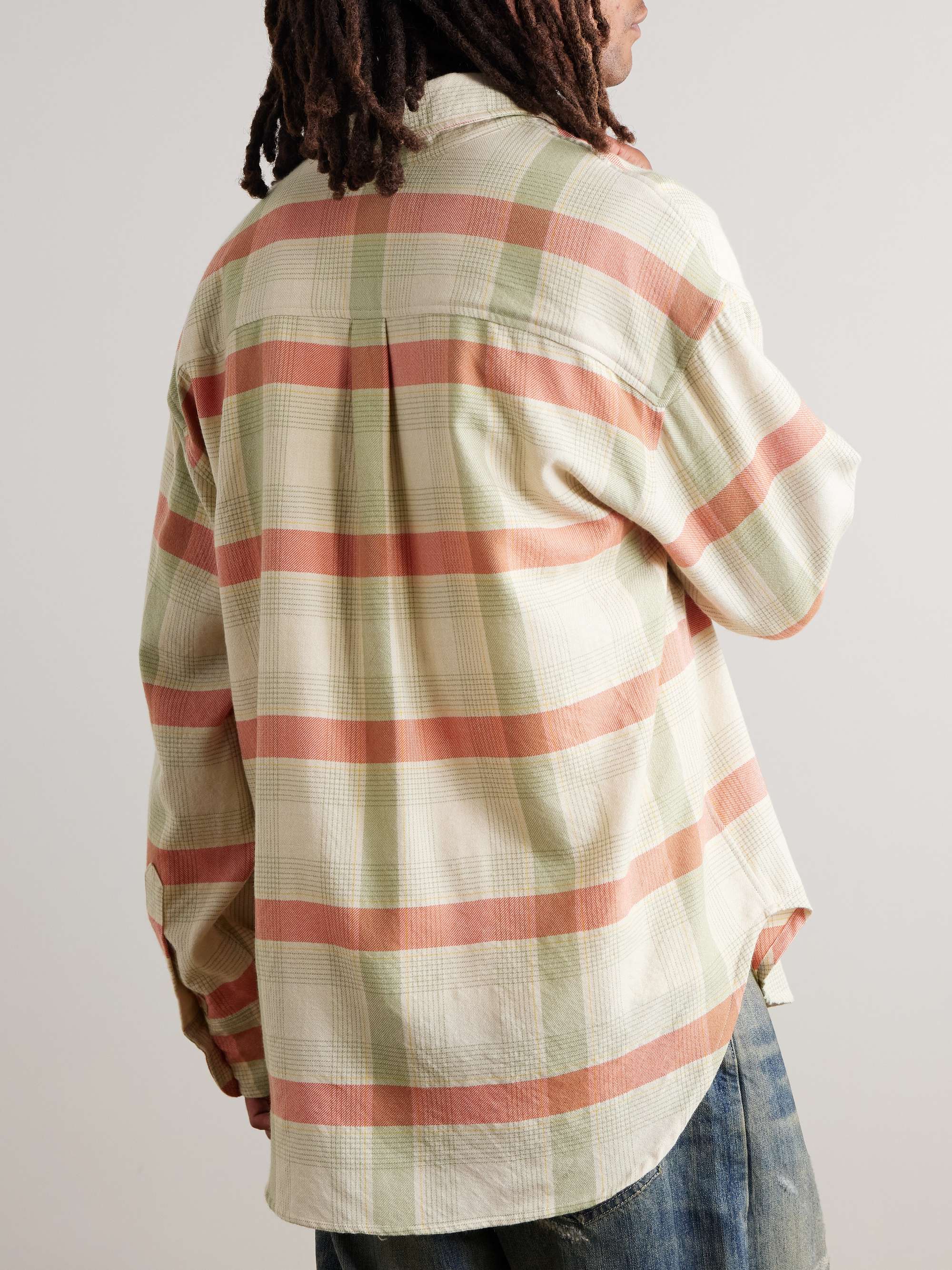 Checked Cashmere and Wool-Blend Shirt view