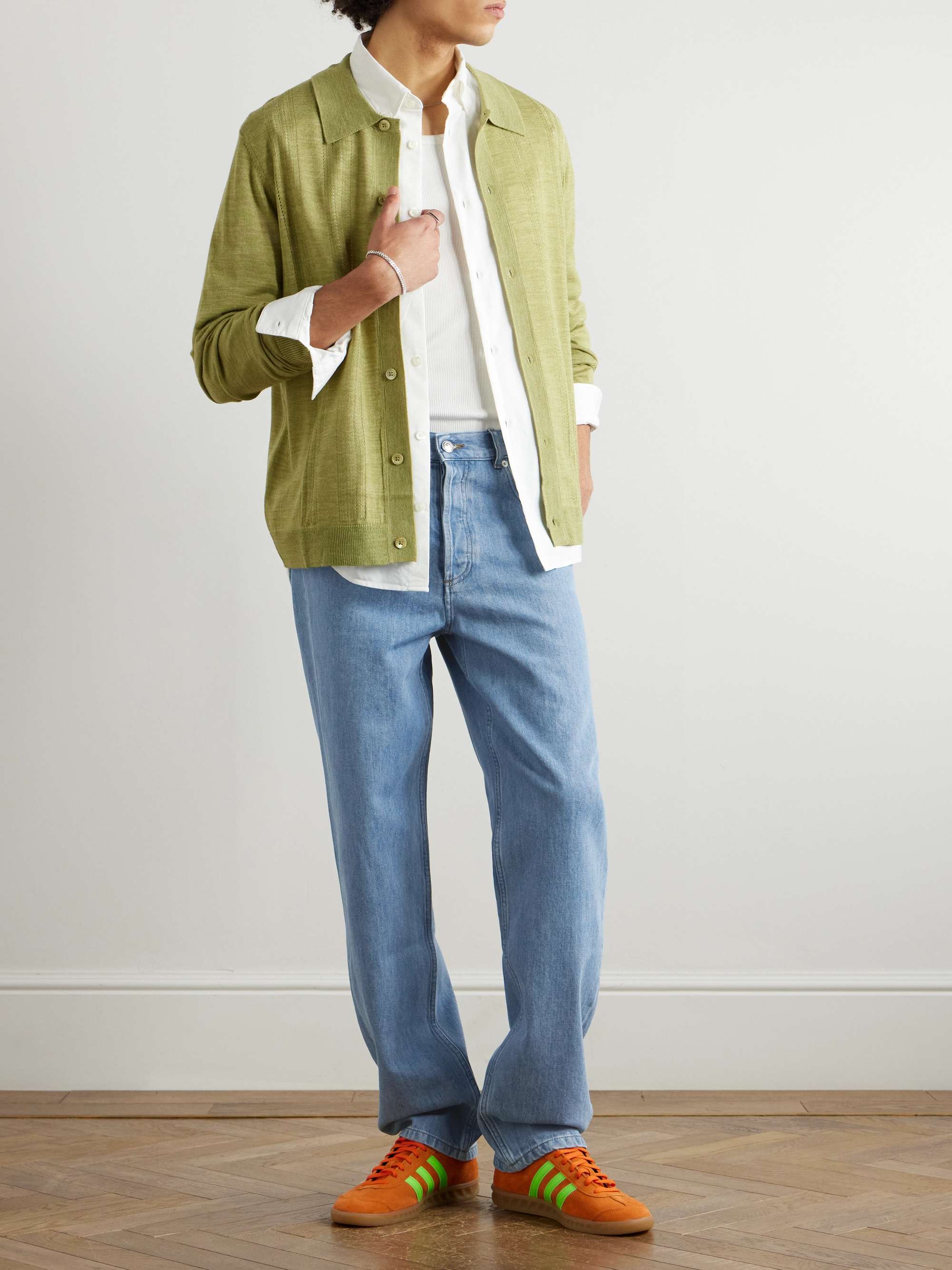 Fairfax Straight-Leg Stonewashed Jeans view