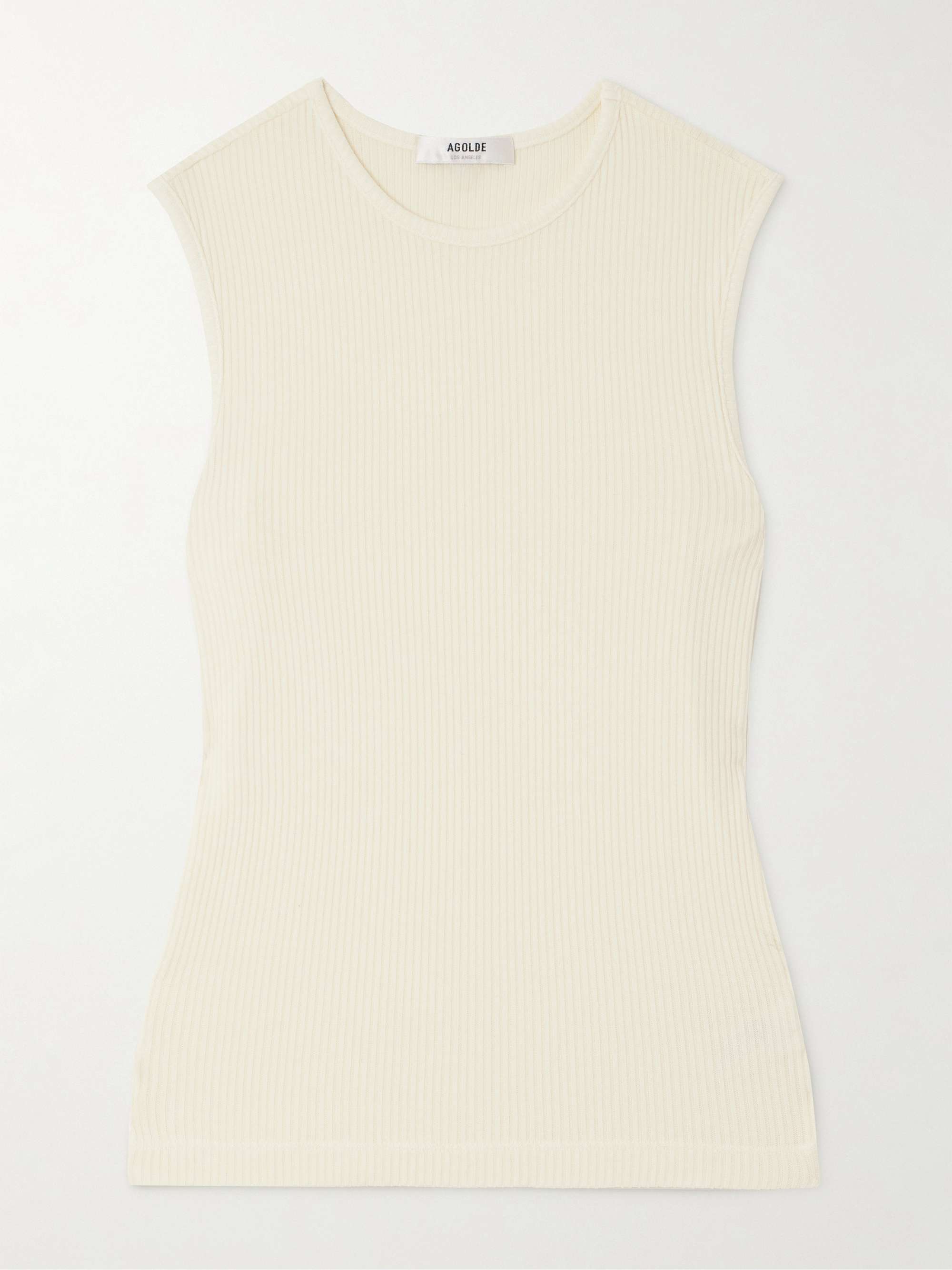 Binx ribbed stretch-Lyocell and organic cotton-blend tank view