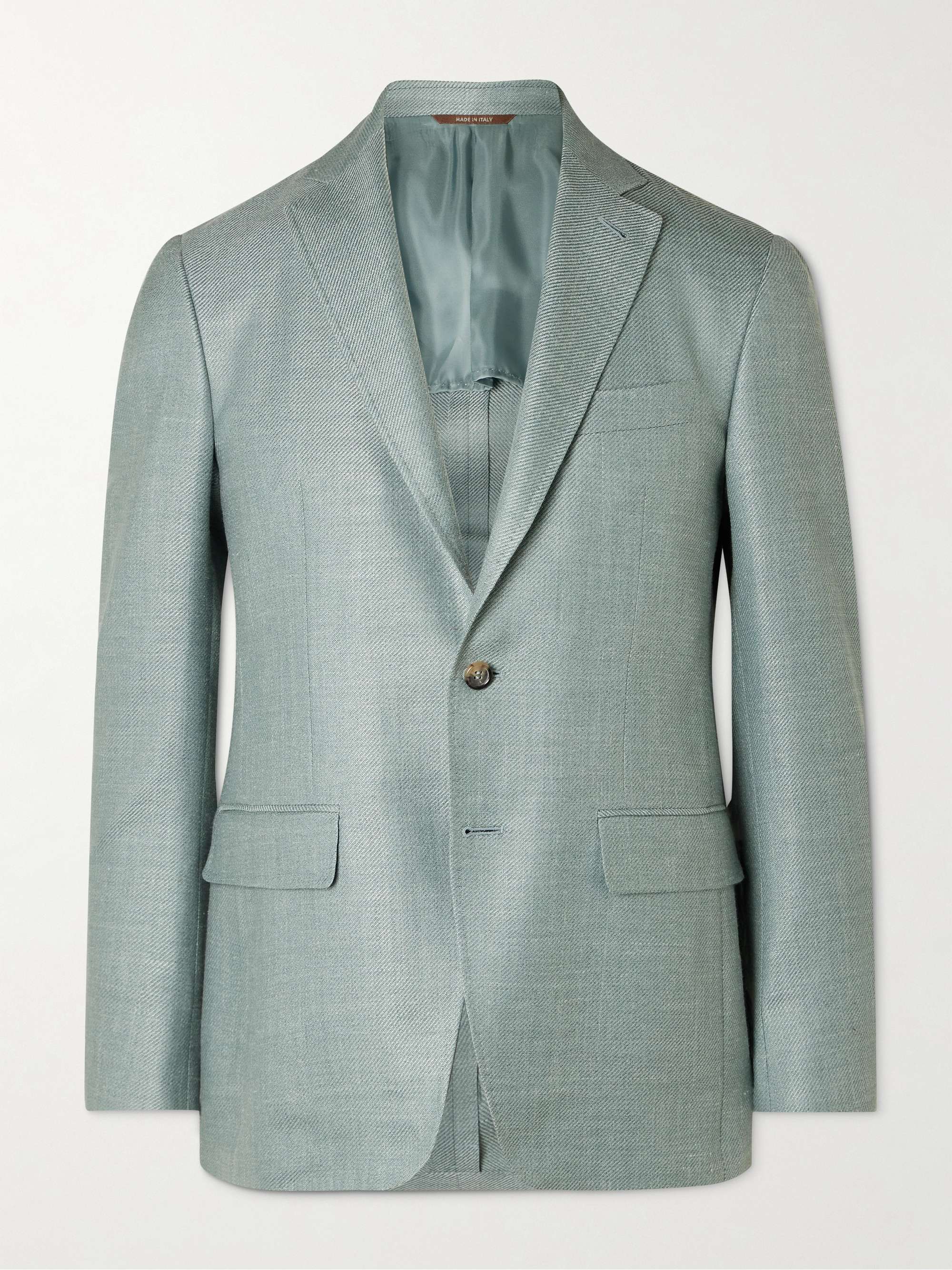 Kei Wool, Silk and Linen-Blend Twill Blazer view