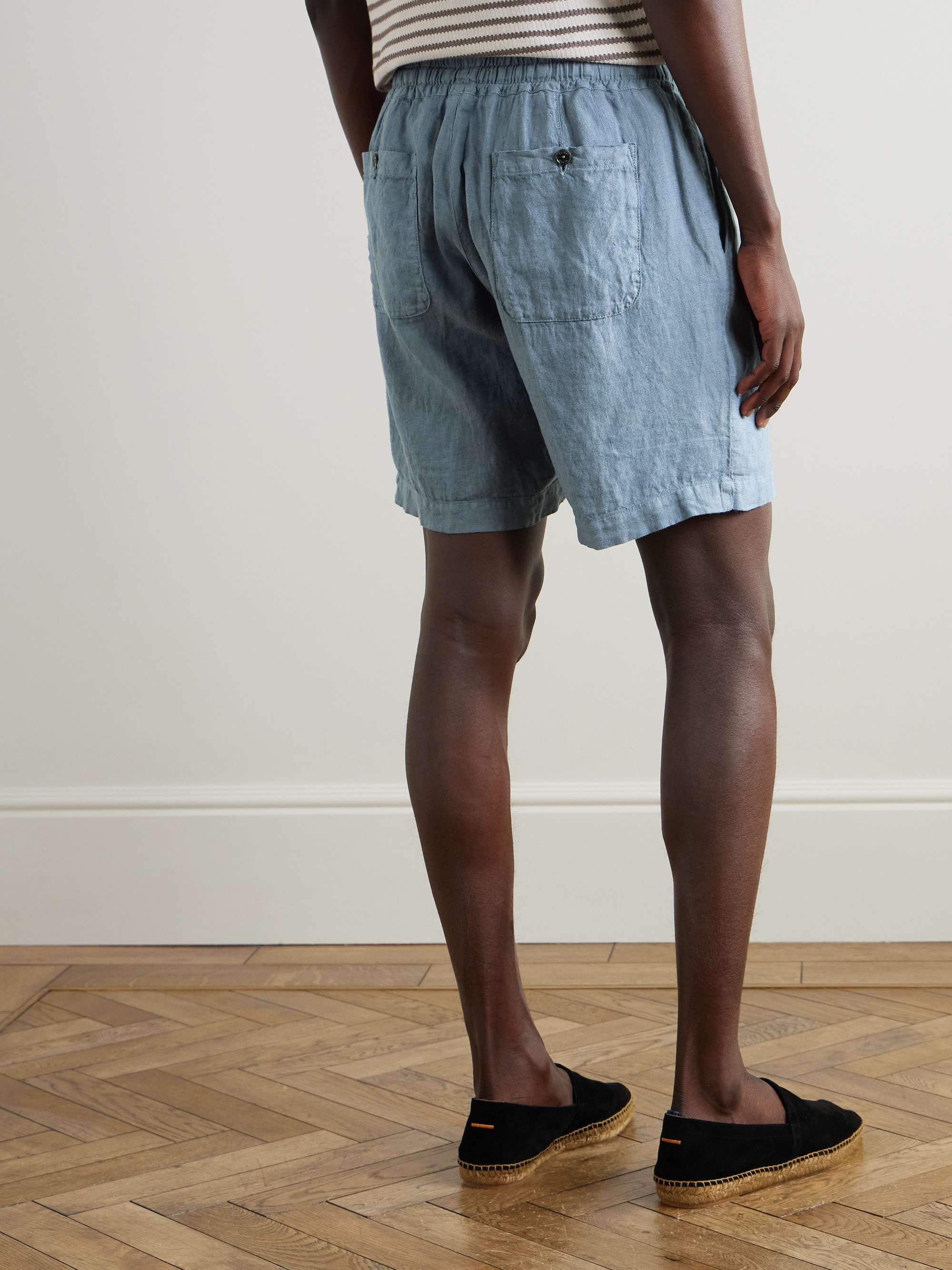 Samuel Straight-Leg Linen Drawstring Shorts view