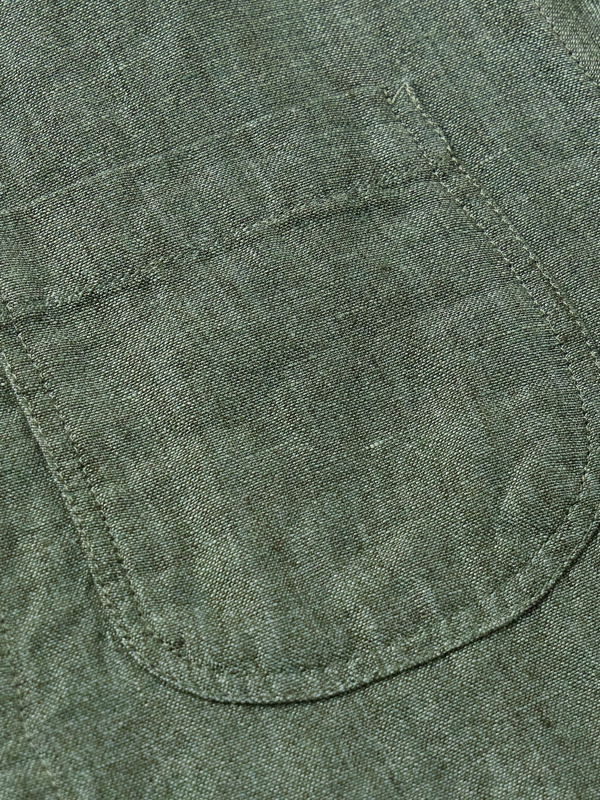 Linen and Silk-Blend Chore Jacket view