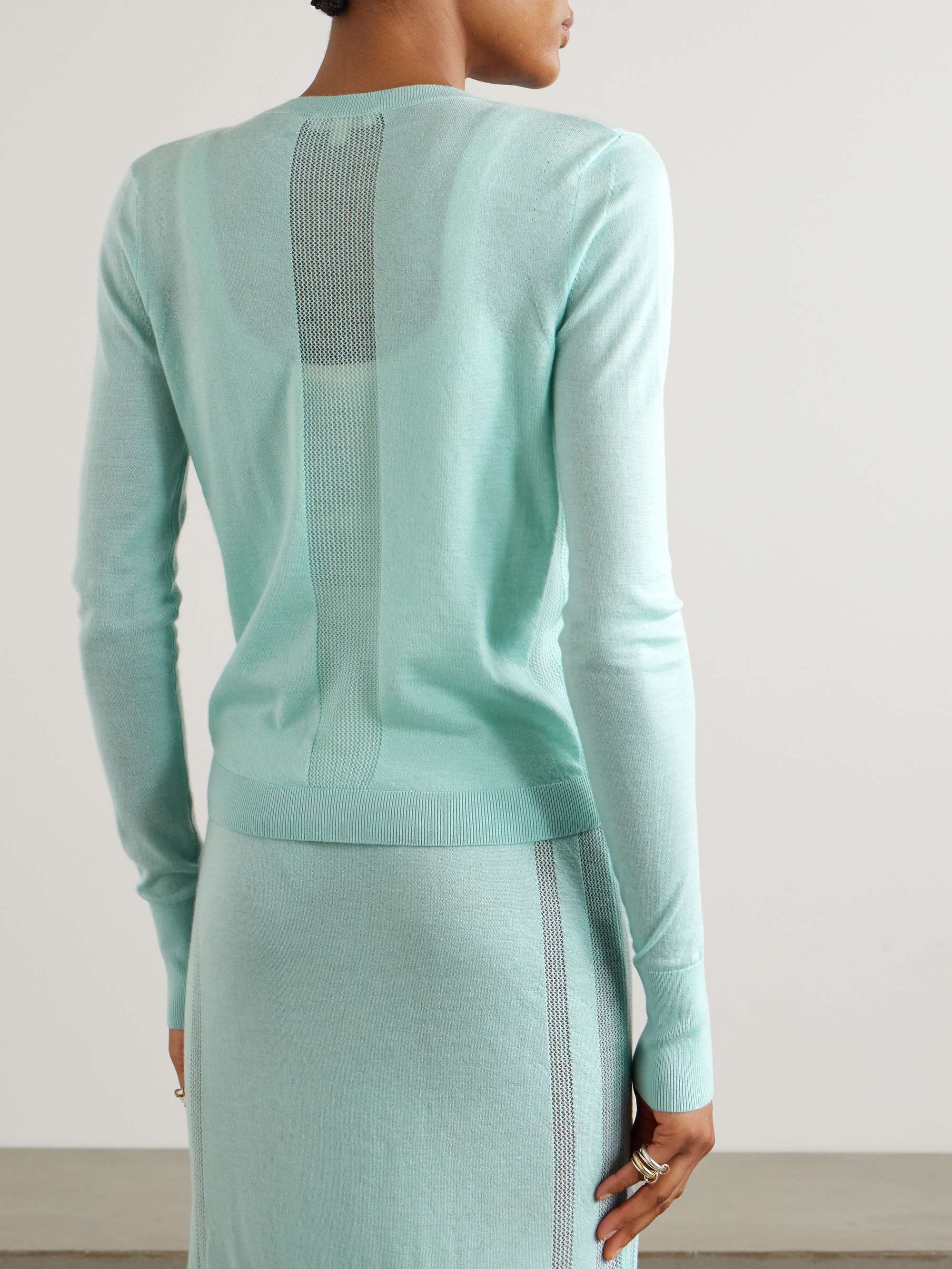 Barton pointelle-knit cashmere Henley sweater view