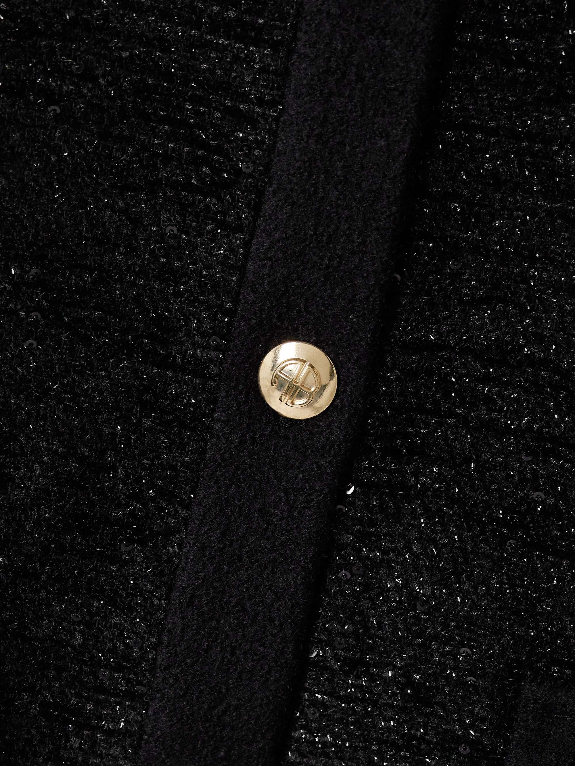 Lydia sequin-embellished metallic tweed blazer view