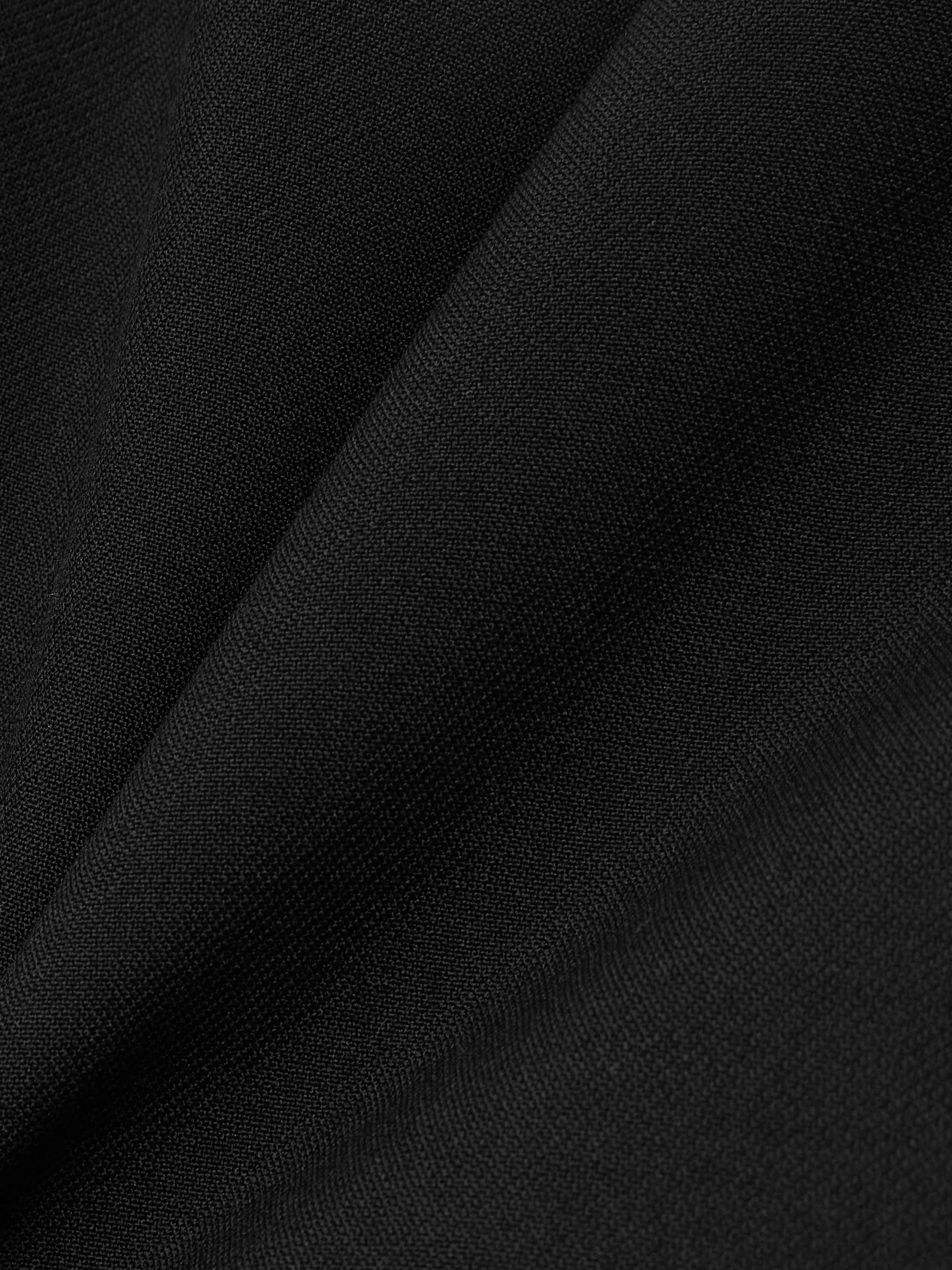 Layered wool shorts view