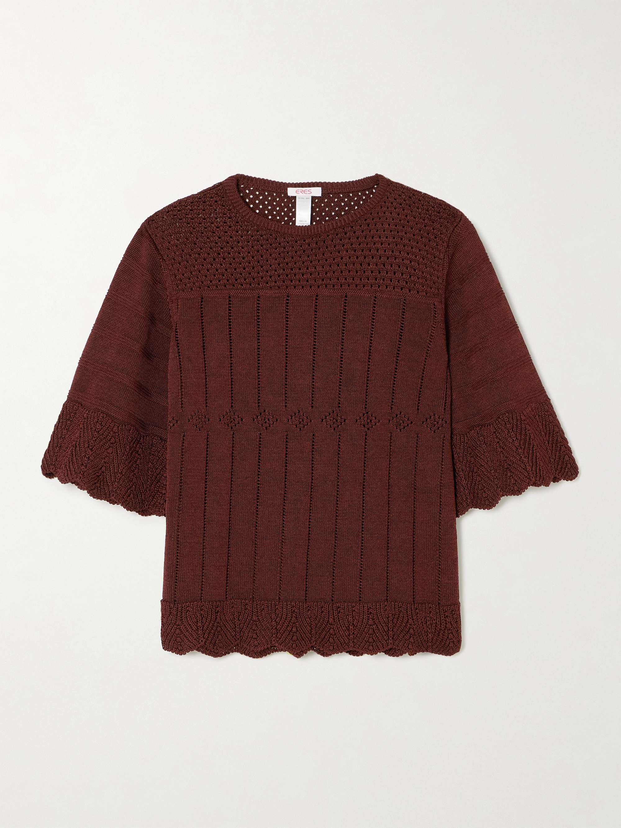 Chimère Reverie open-knit cotton-blend top view