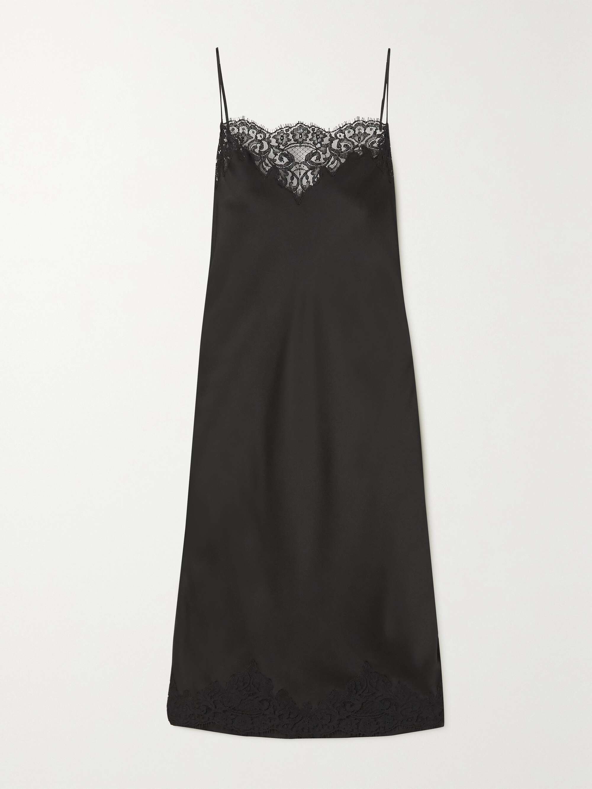 + NET SUSTAIN lace-trimmed satin midi dress view