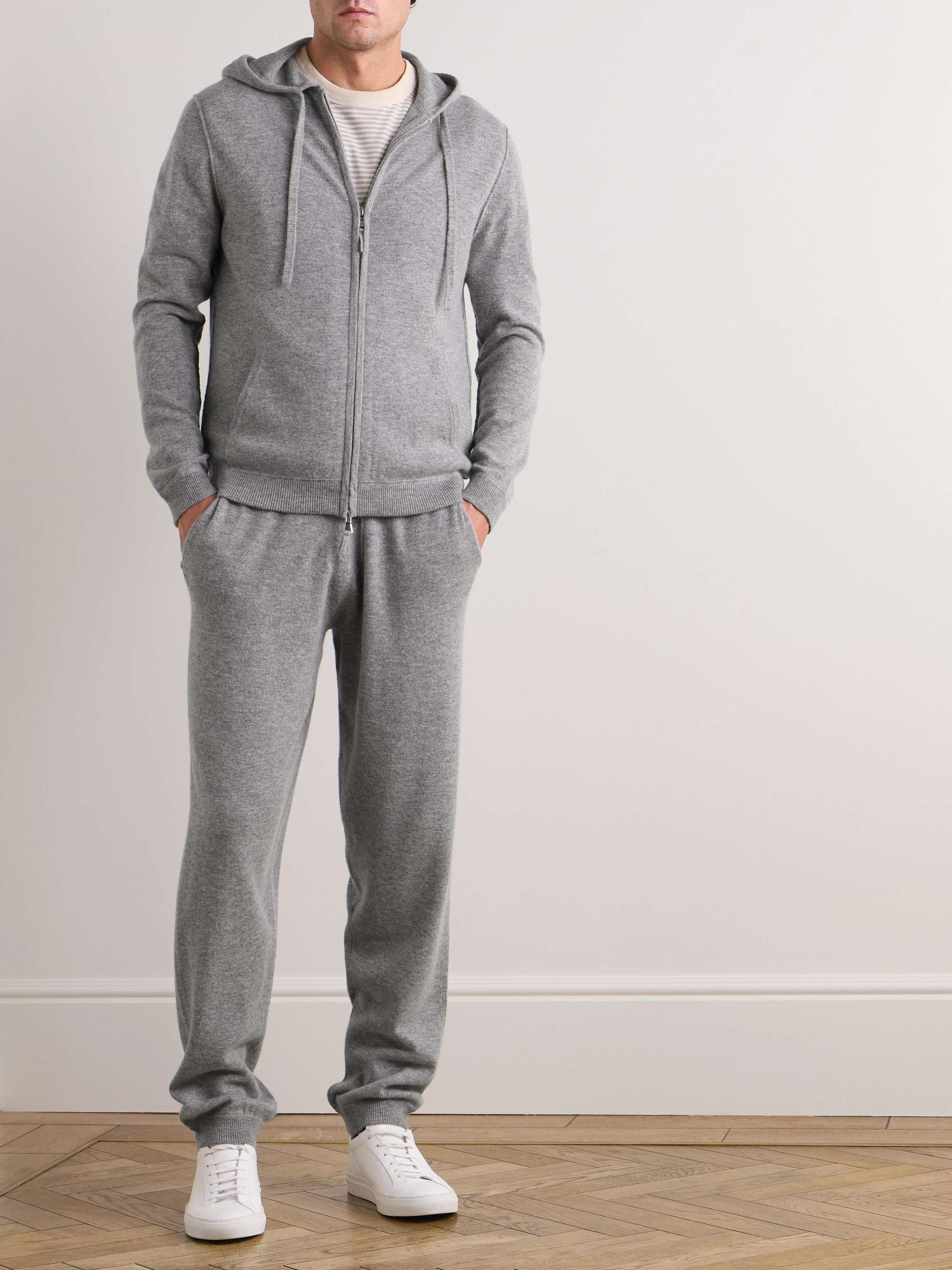 Virgin Wool and Cashmere-Blend Zip-Up Hoodie view