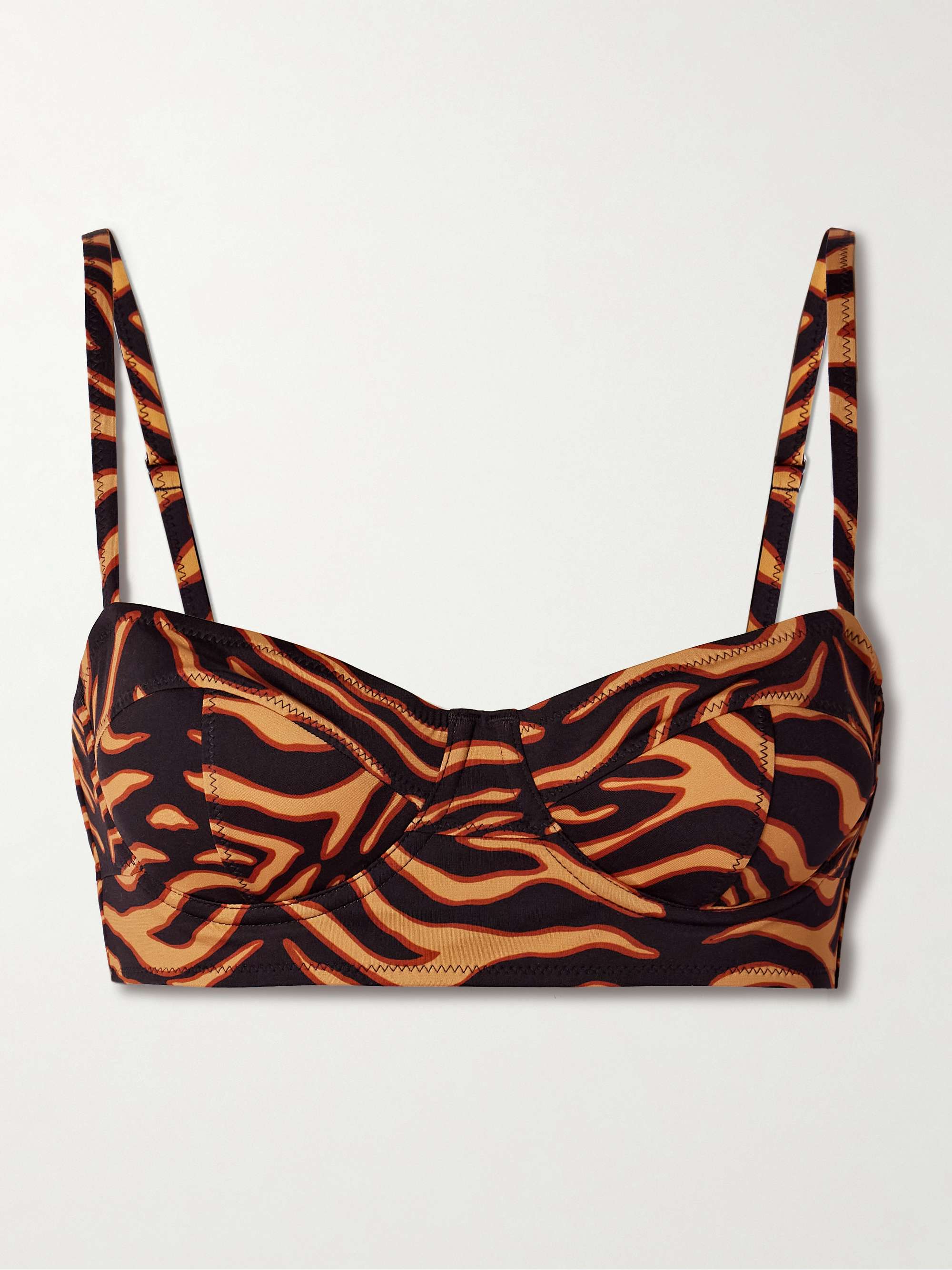 Zahara tiger-print underwired bikini top view