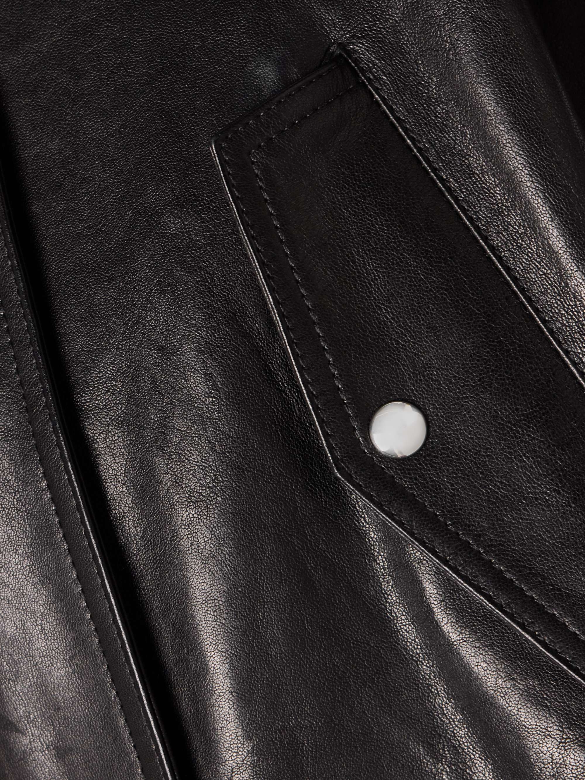 Kember cropped leather bomber jacket view
