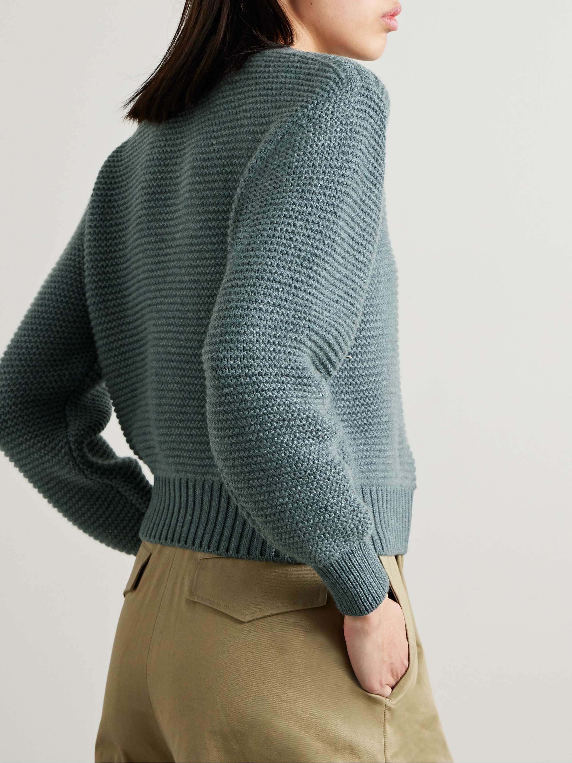Ashi cropped ribbed cashmere sweater view
