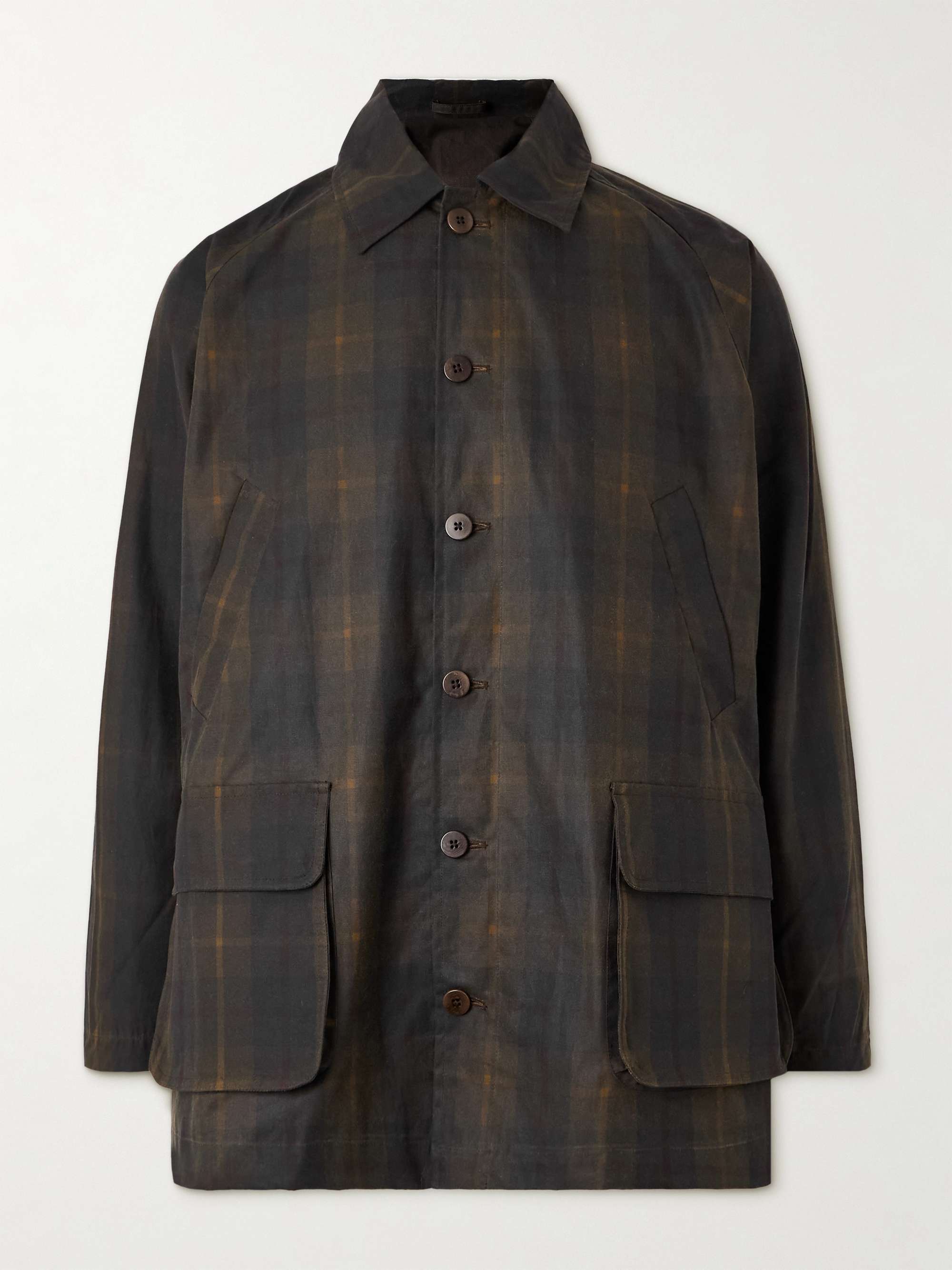 Forest Checked Waxed Cotton-Canvas Jacket view