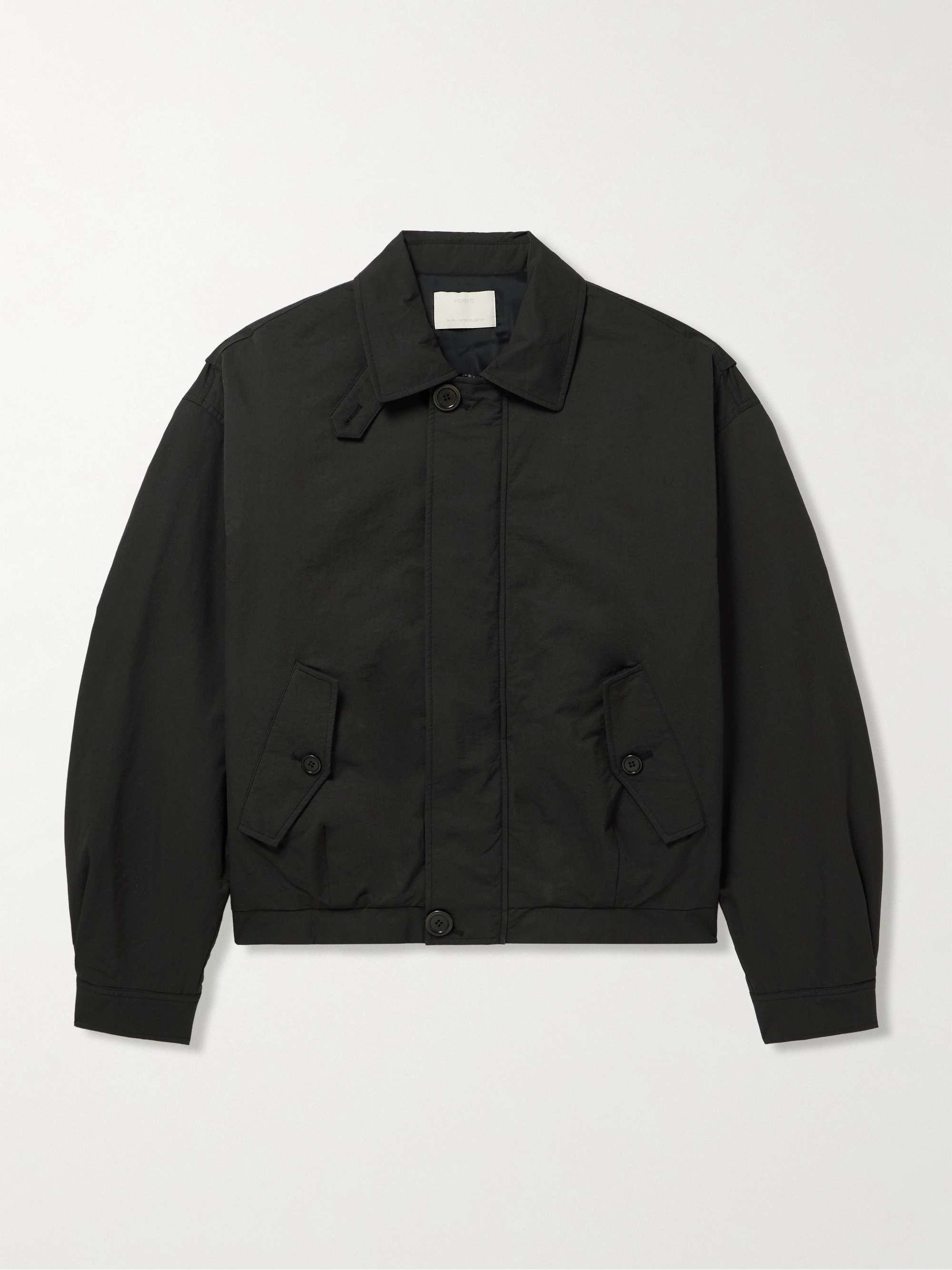 Padded Cotton-Blend Shell Bomber Jacket view
