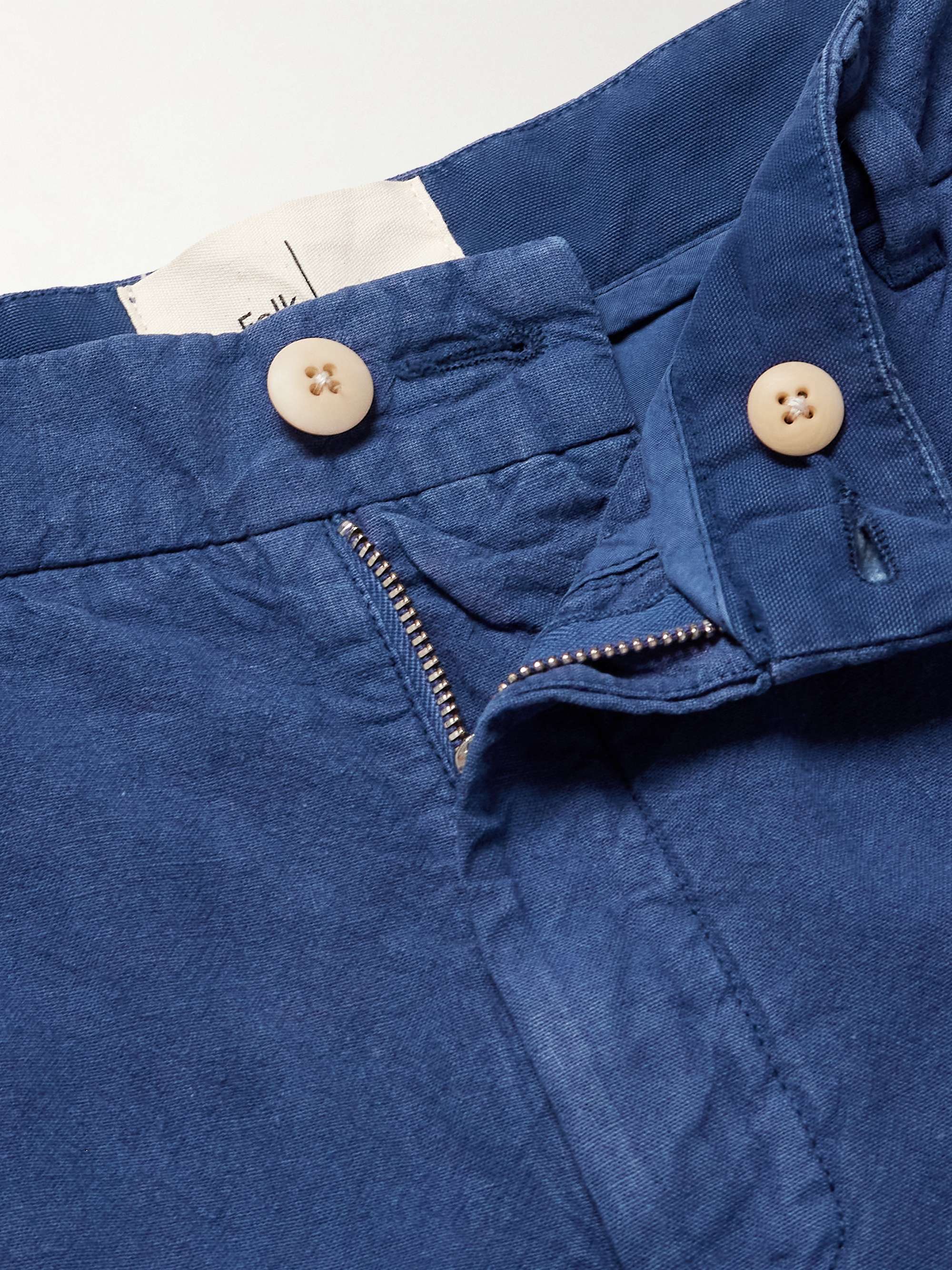 Straight-Leg Linen and Cotton-Blend Suit Trousers view