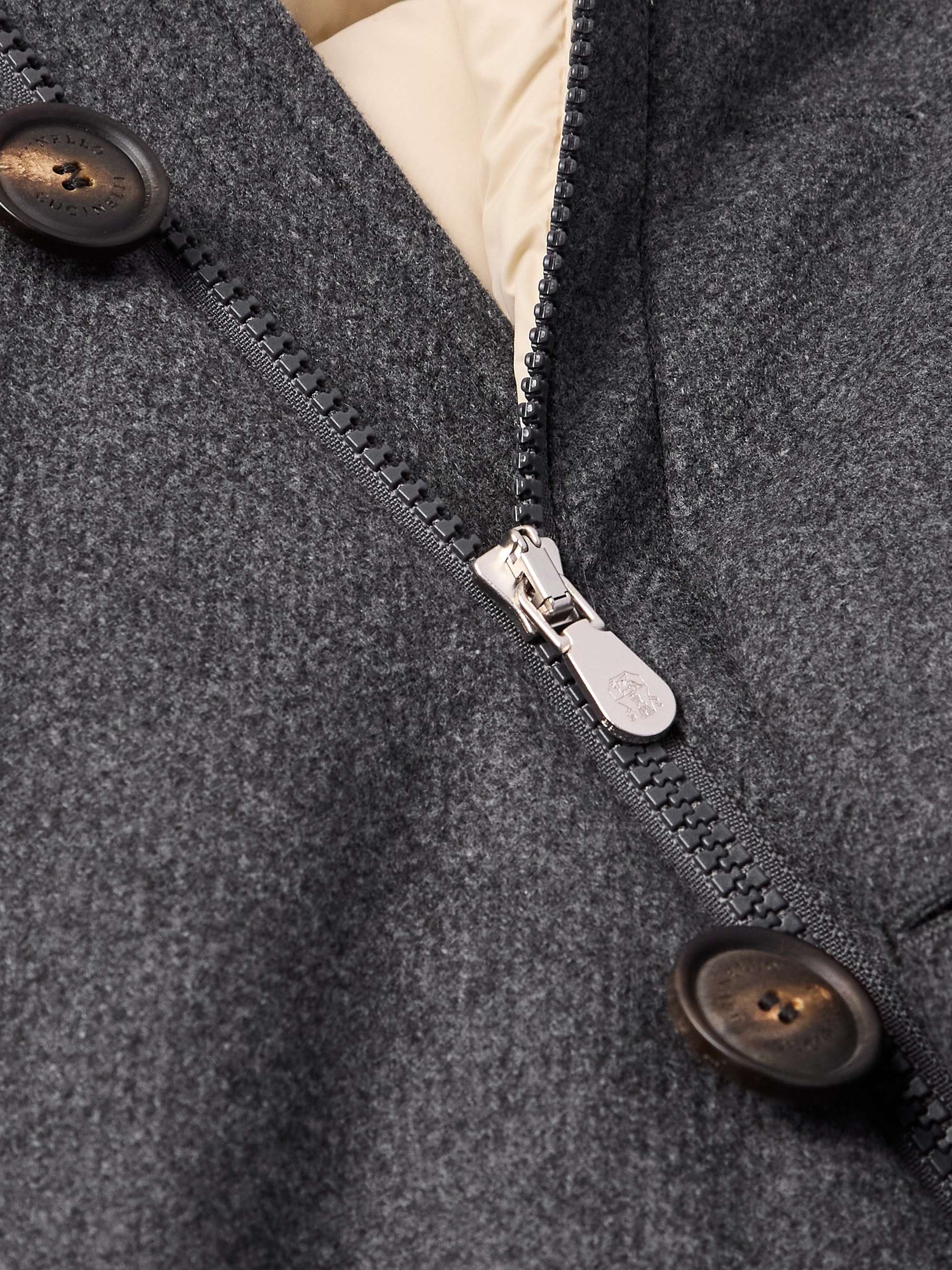 Wool-Blend Padded Down Hooded Parka view