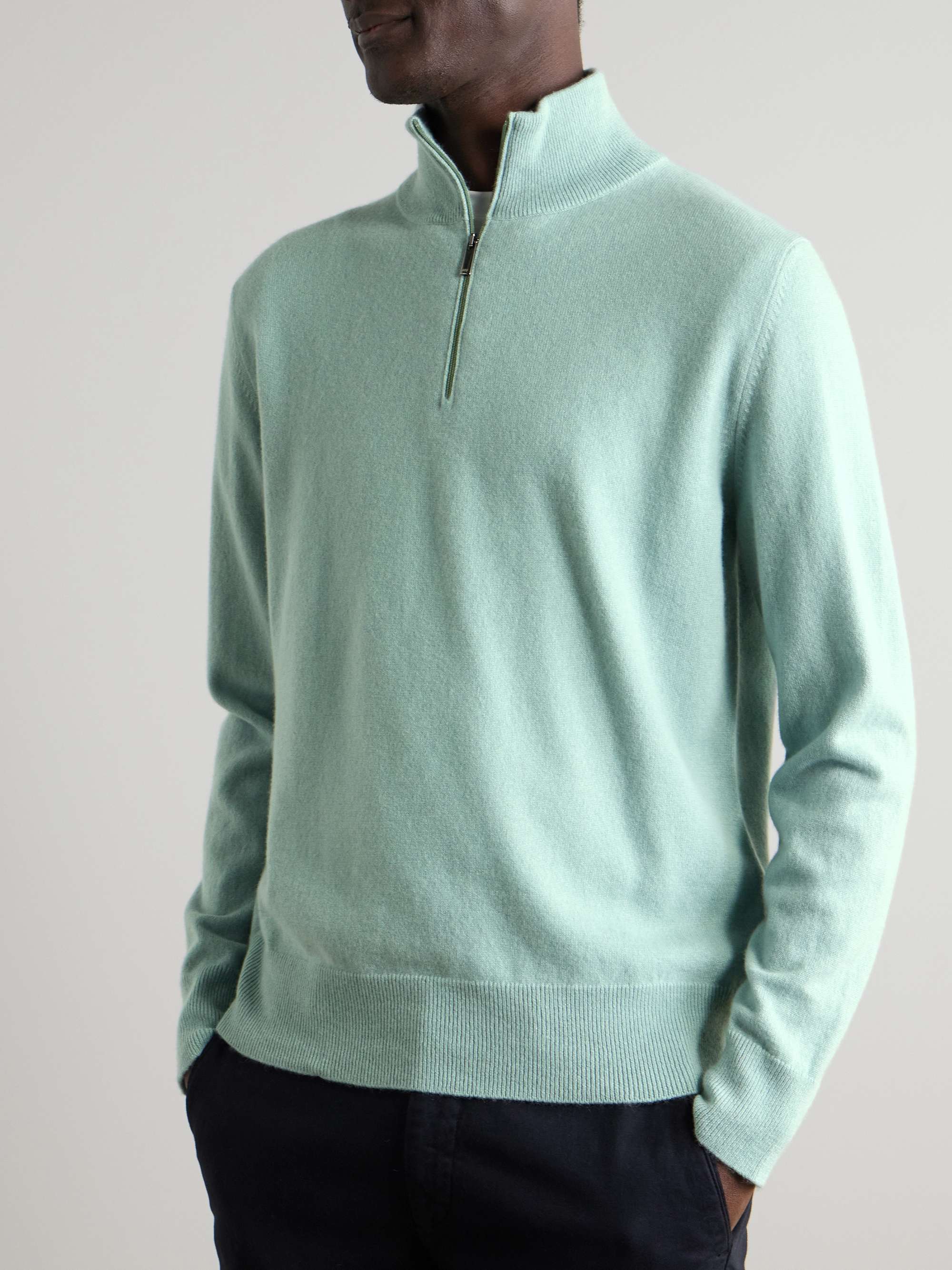Liam Cashmere Half-Zip Sweater view