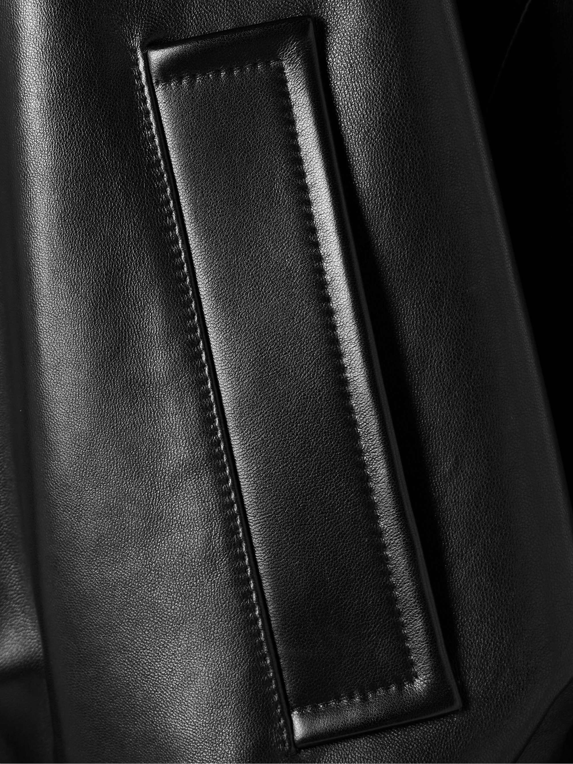 Hewit oversized leather bomber jacket view