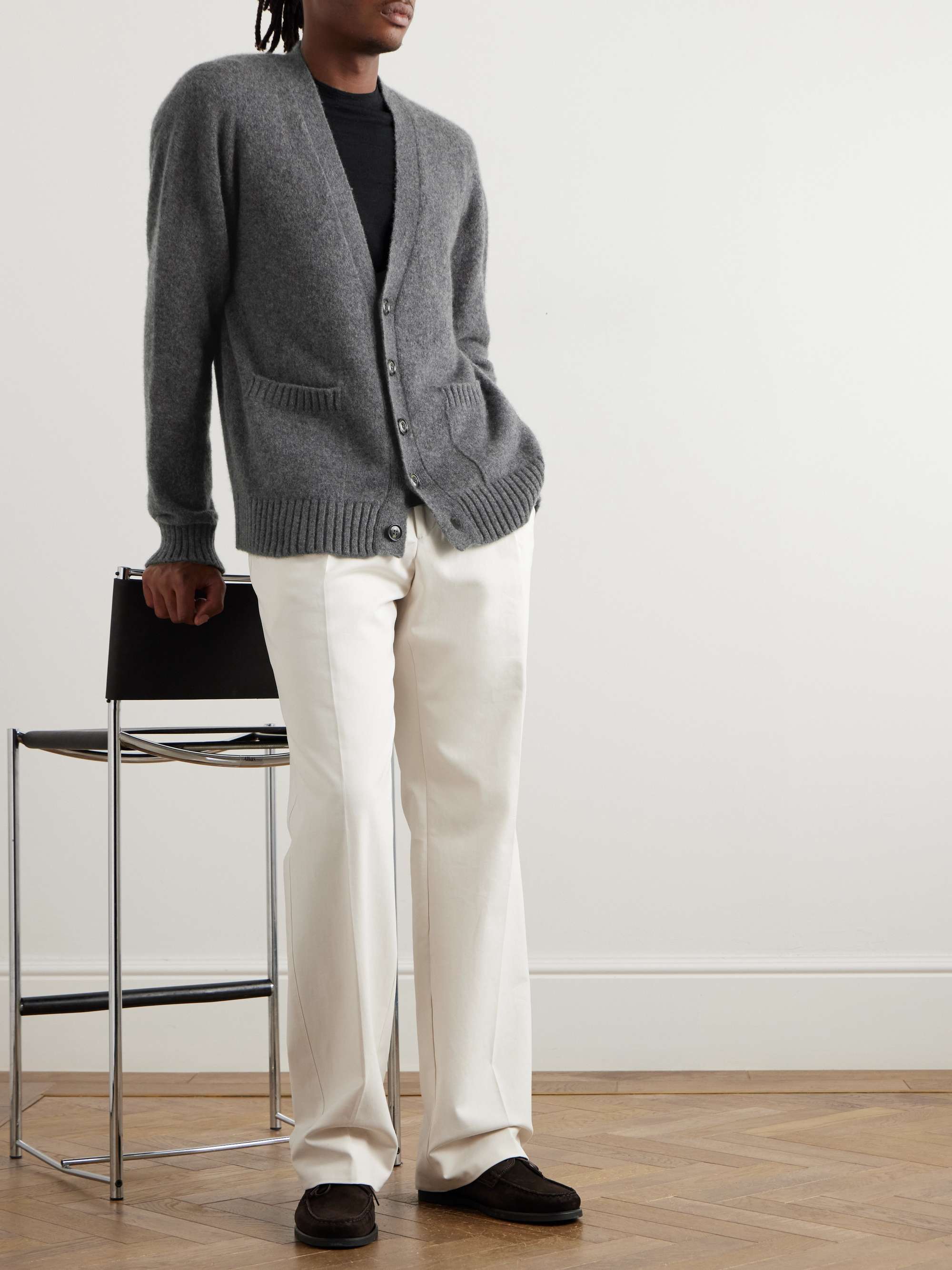 Brushed Cashmere-Blend Cardigan view