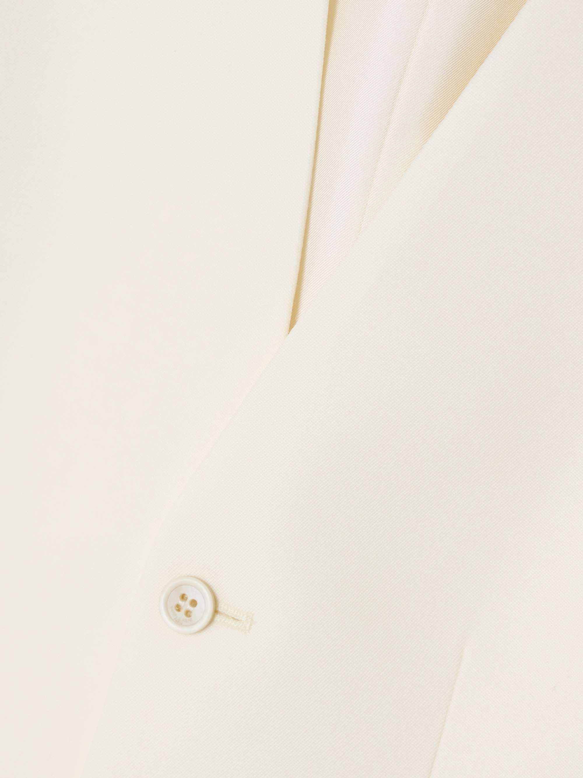 Silk satin-trimmed grain de poudre wool vest view