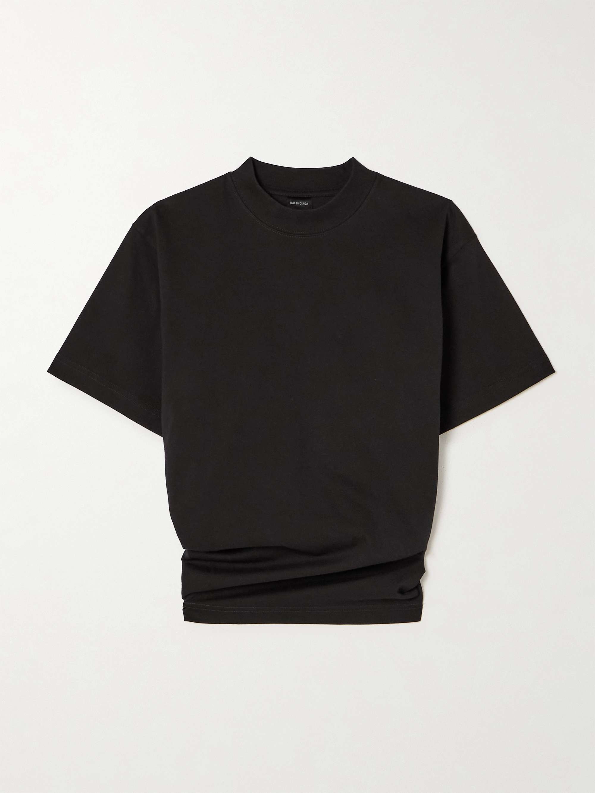 Knotted cotton-jersey T-shirt view