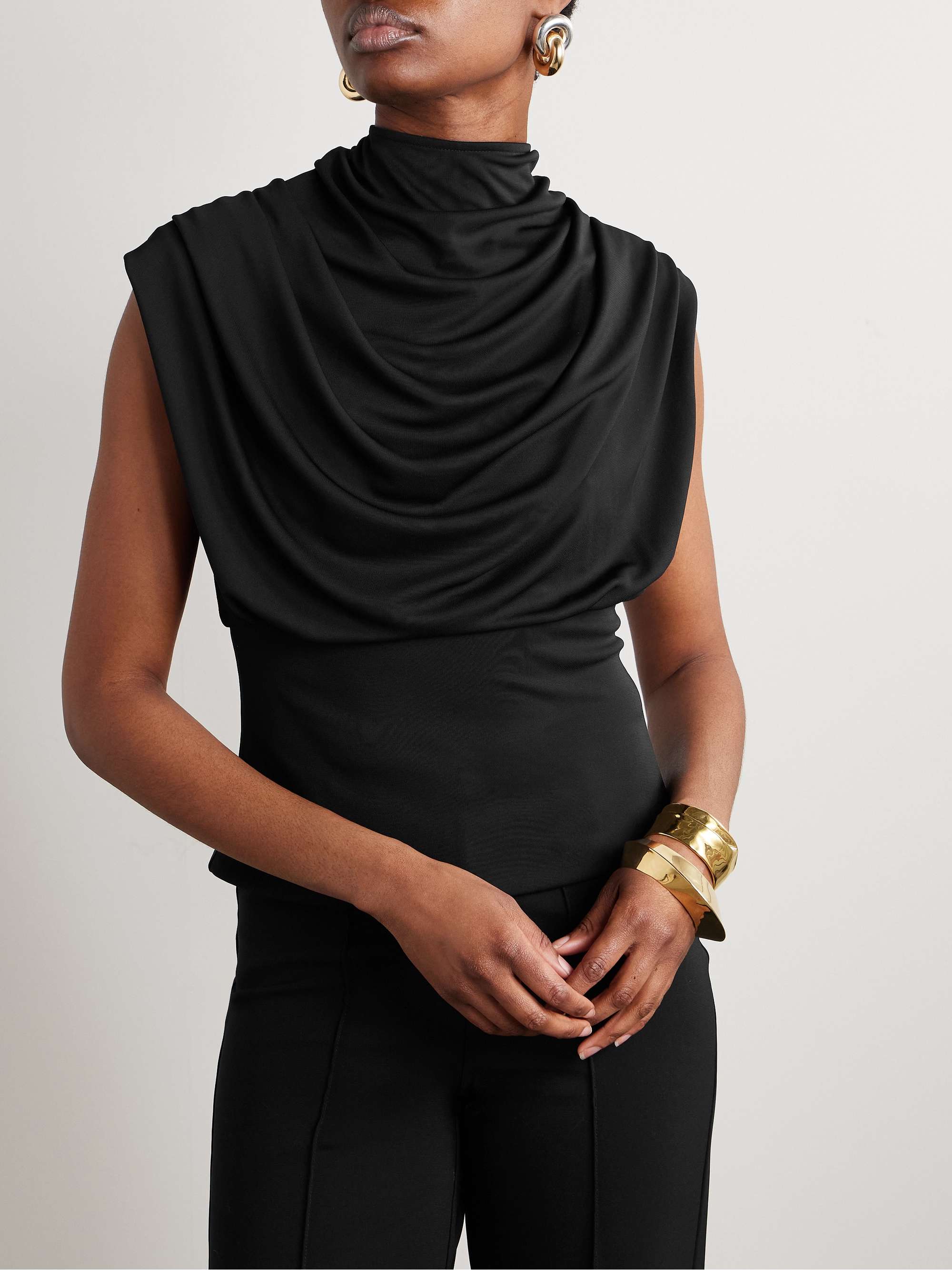 Jocelyn draped stretch-jersey top view