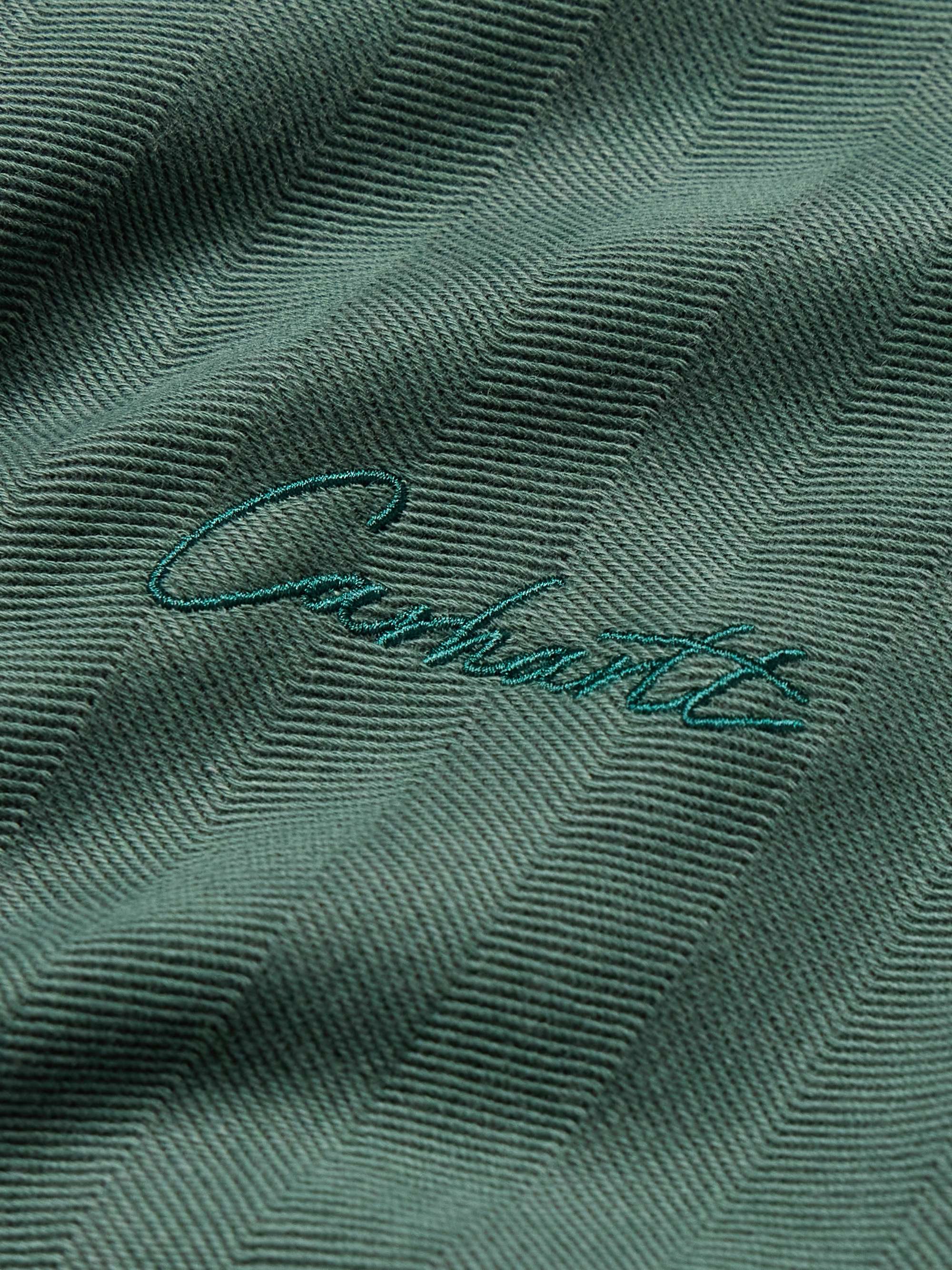 Morrison Logo-Embroidered Herringbone Cotton Rugby Shirt view
