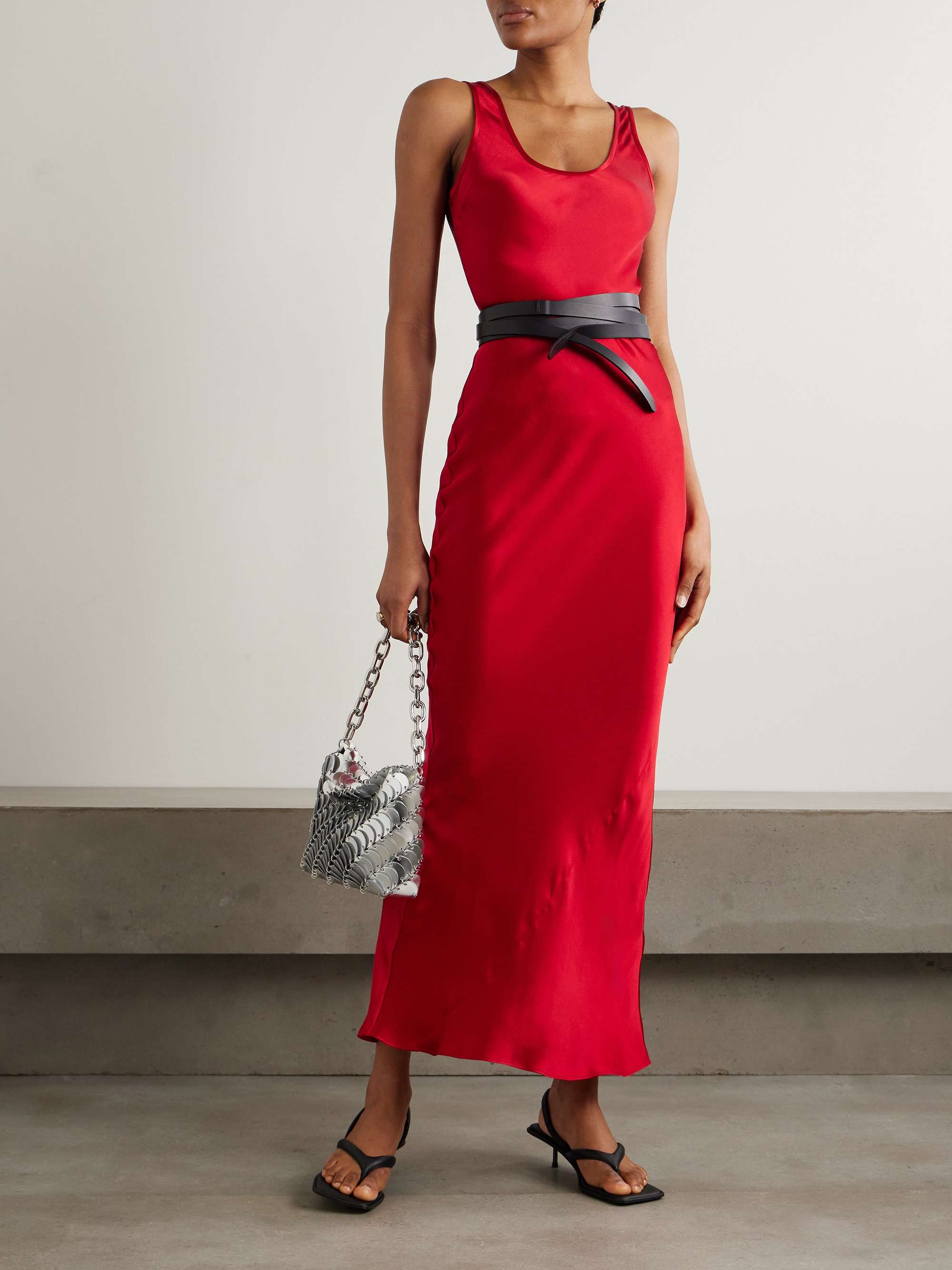 Alison silk-satin maxi dress view