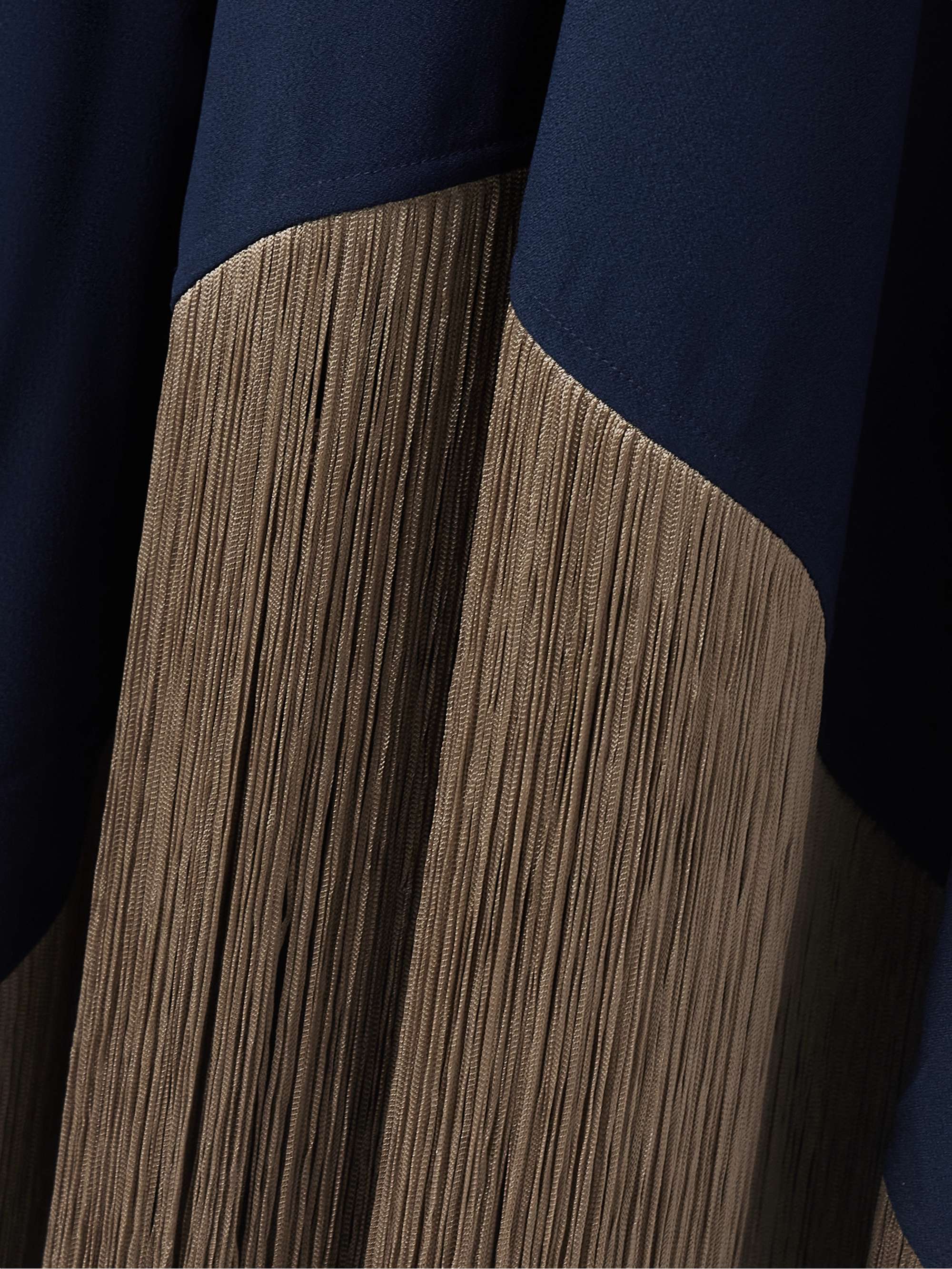 Mrs. Ross fringed crepe kaftan view