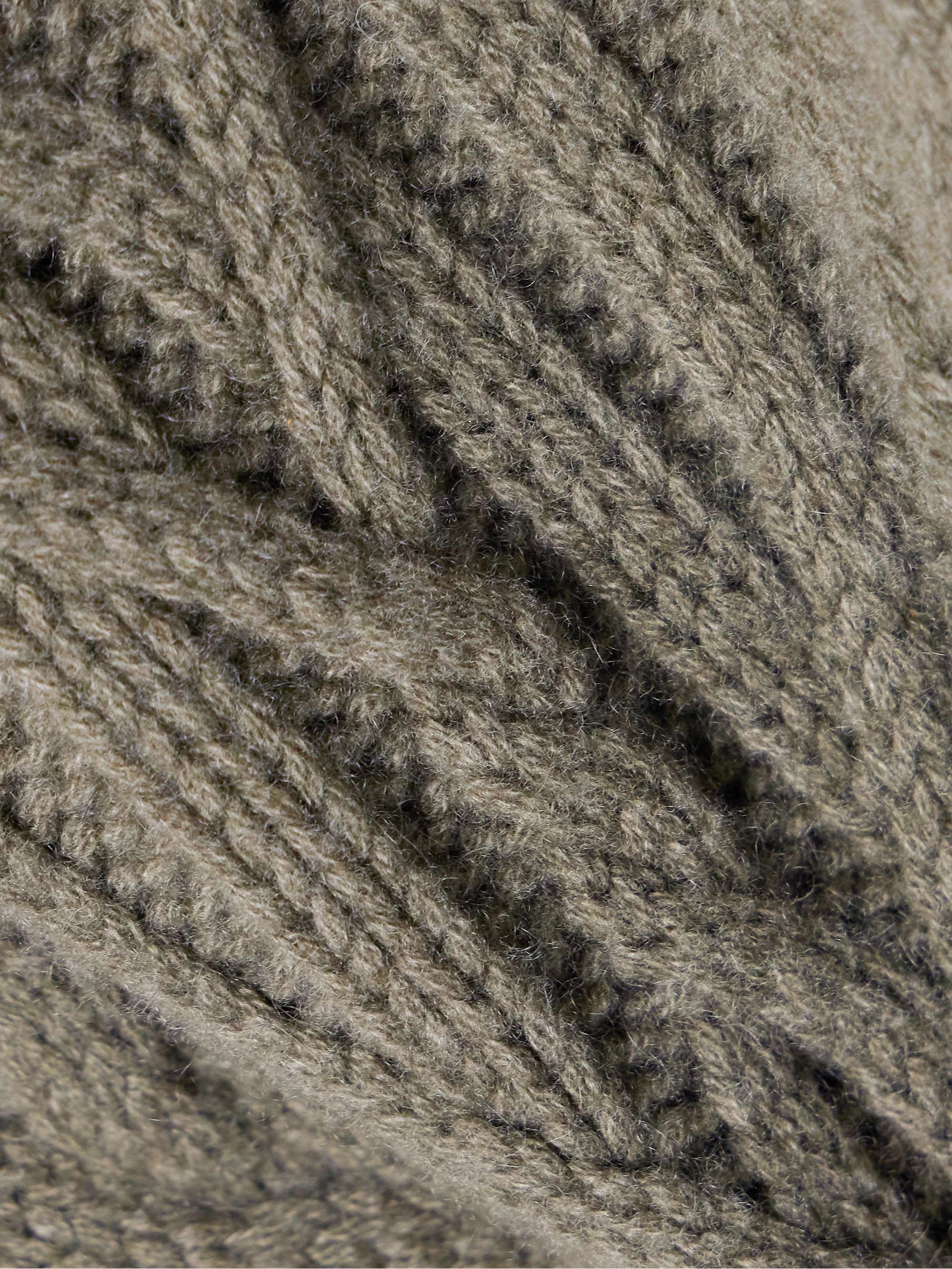 Gigi cable-knit cashmere turtleneck sweater view