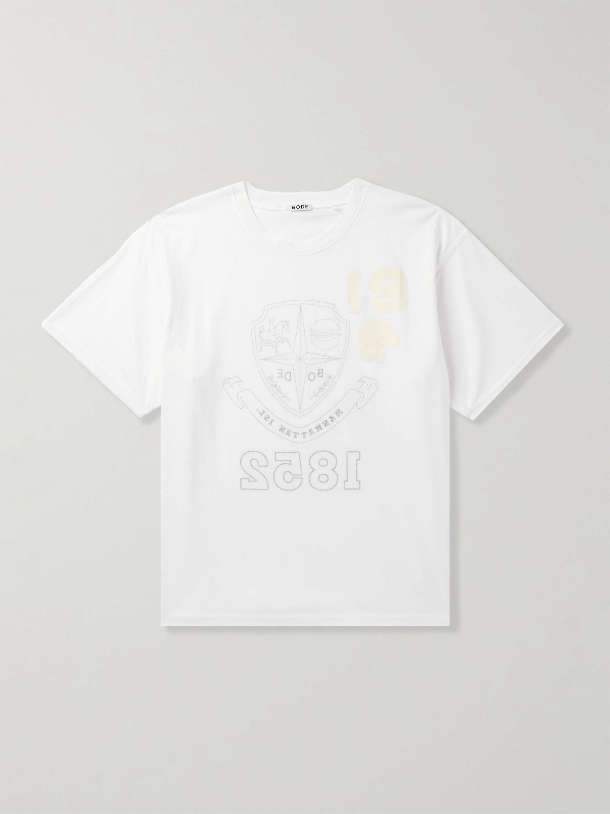 Cropped Reversible Printed Cotton-Jersey T-Shirt view