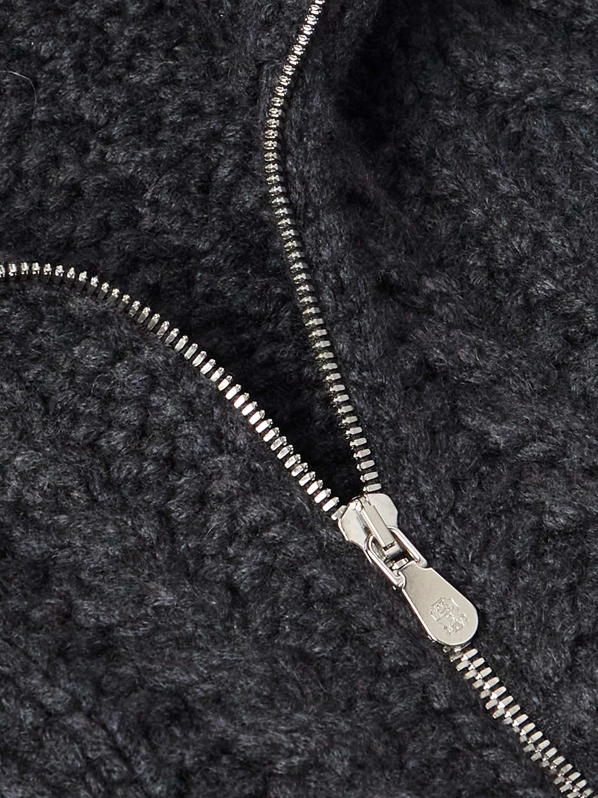 Cable-Knit Cashmere Zip-Up Sweater view