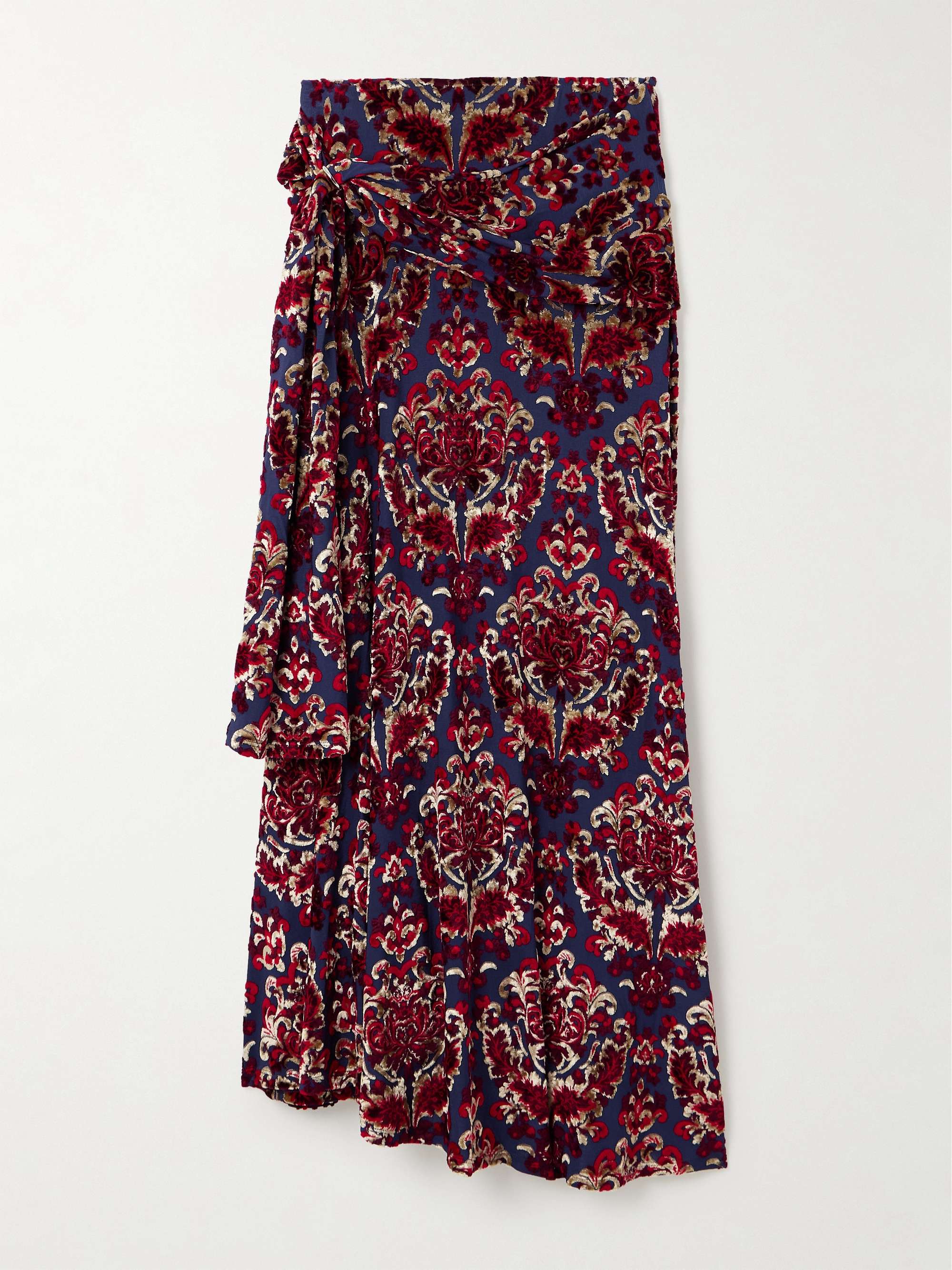 Devoré-velvet maxi skirt view