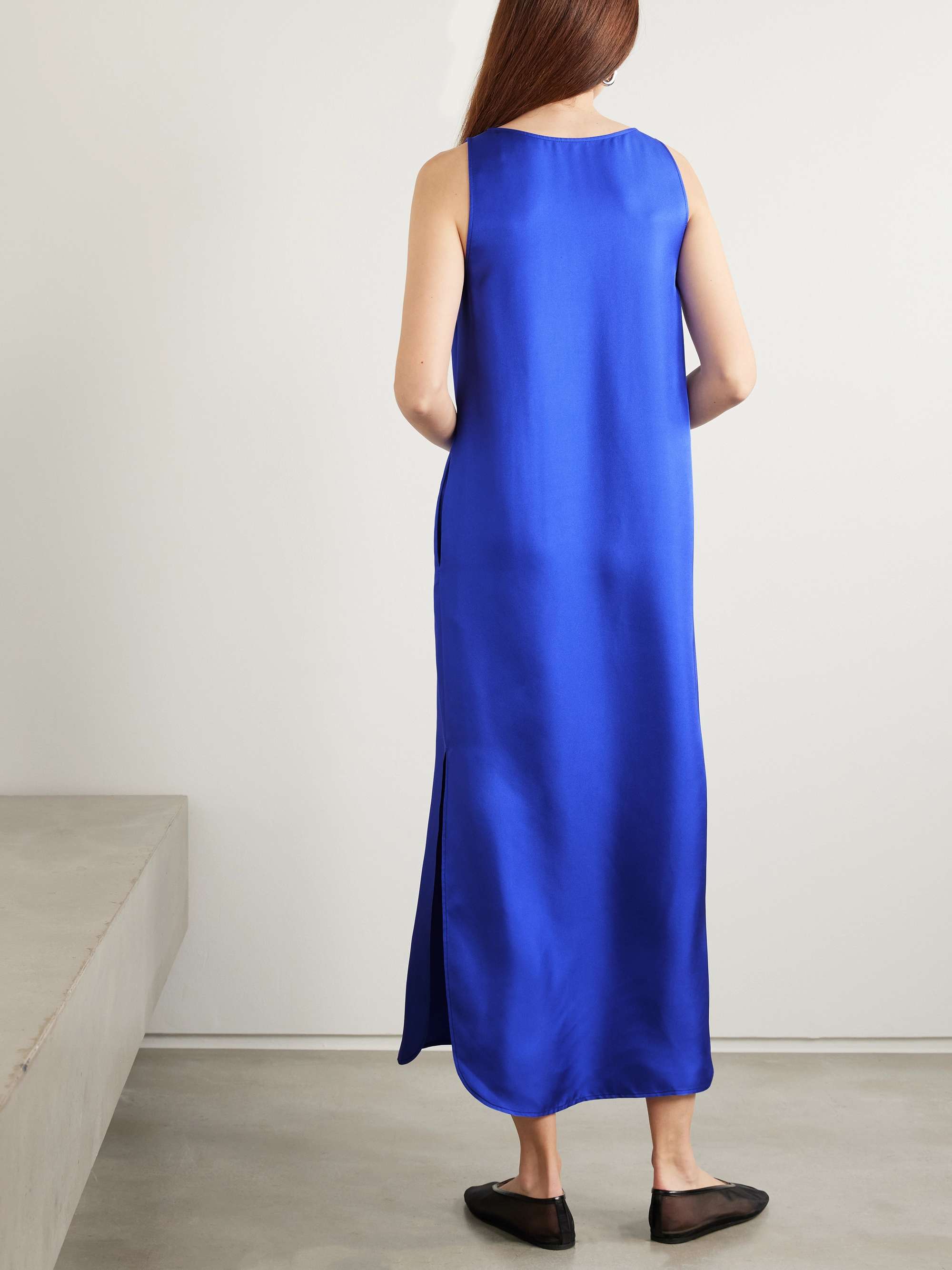 Nada silk-twill midi dress view