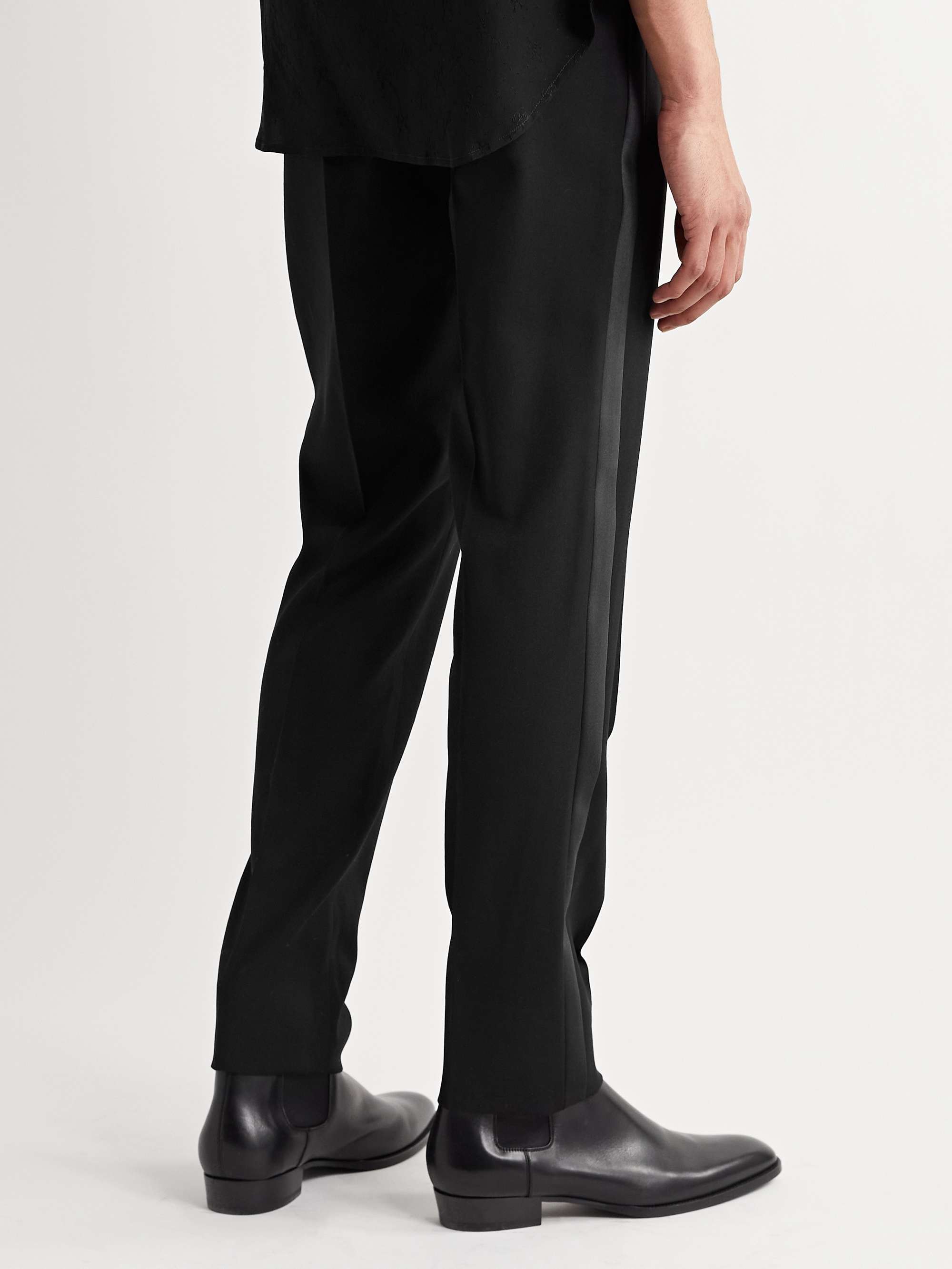 Slim-Fit Virgin Wool Grain de Poudre Trousers view