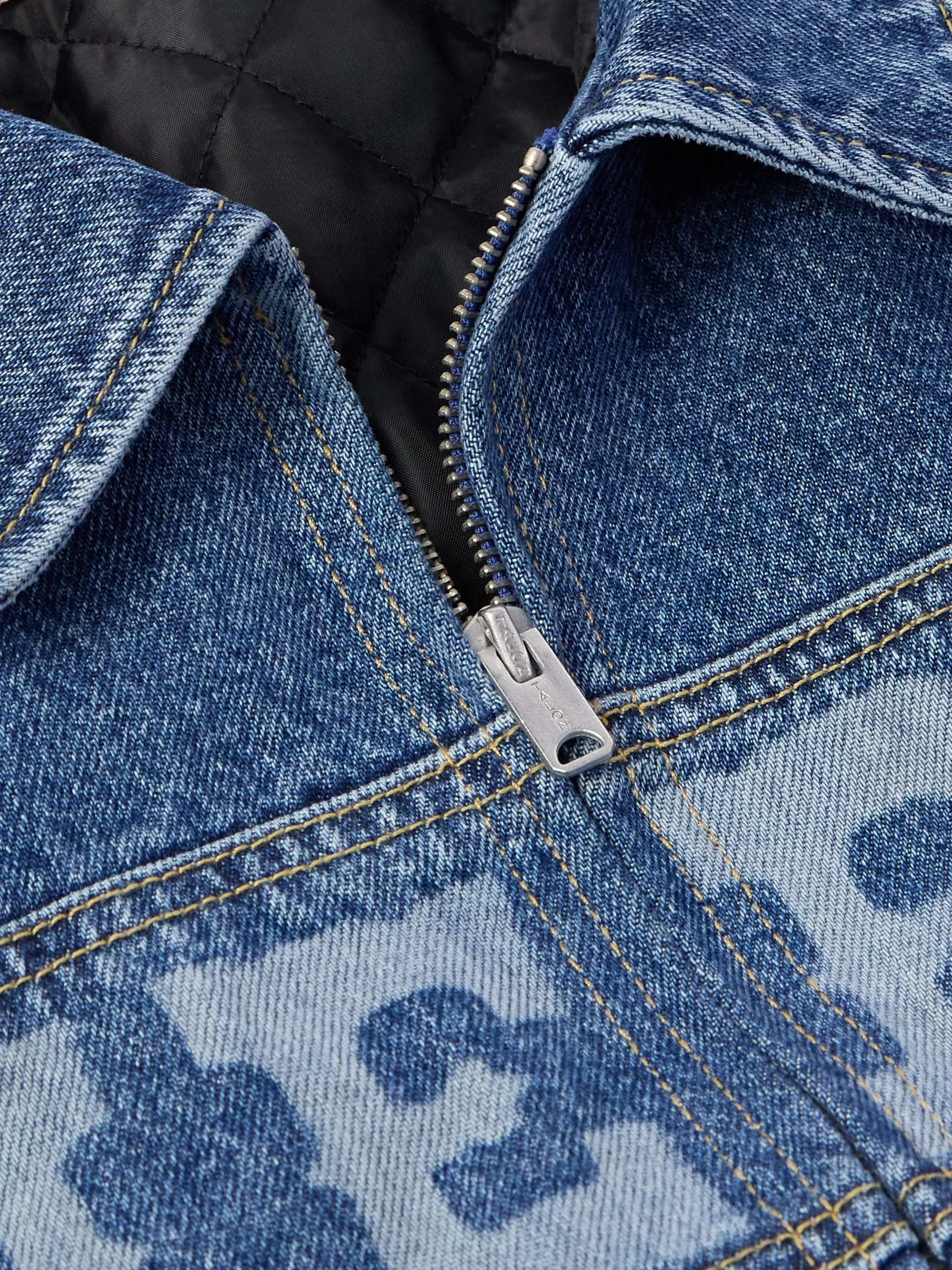 Logo-Print Denim Blouson Jacket view
