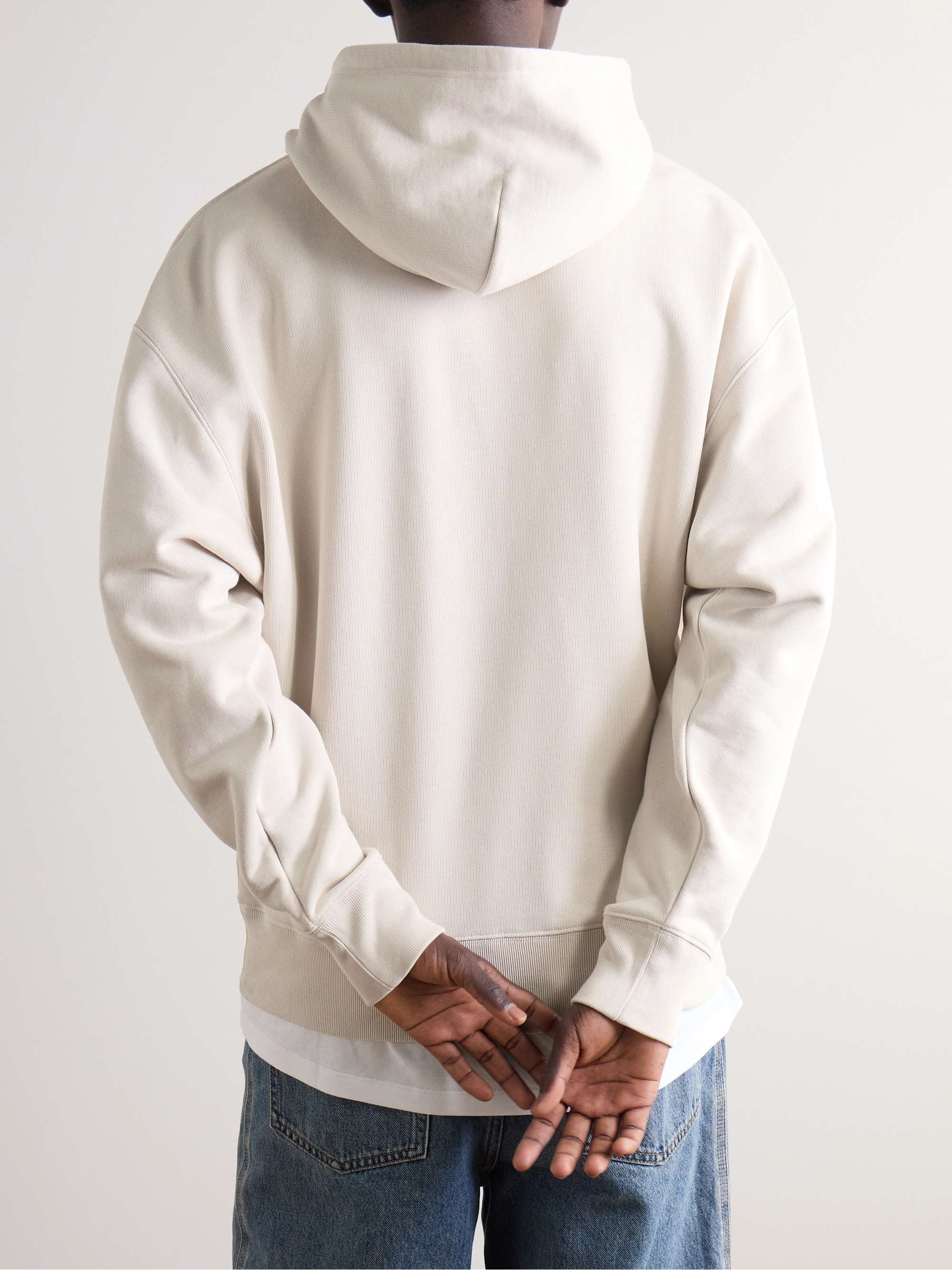 Logo-Embroidered Cotton-Jersey Hoodie view