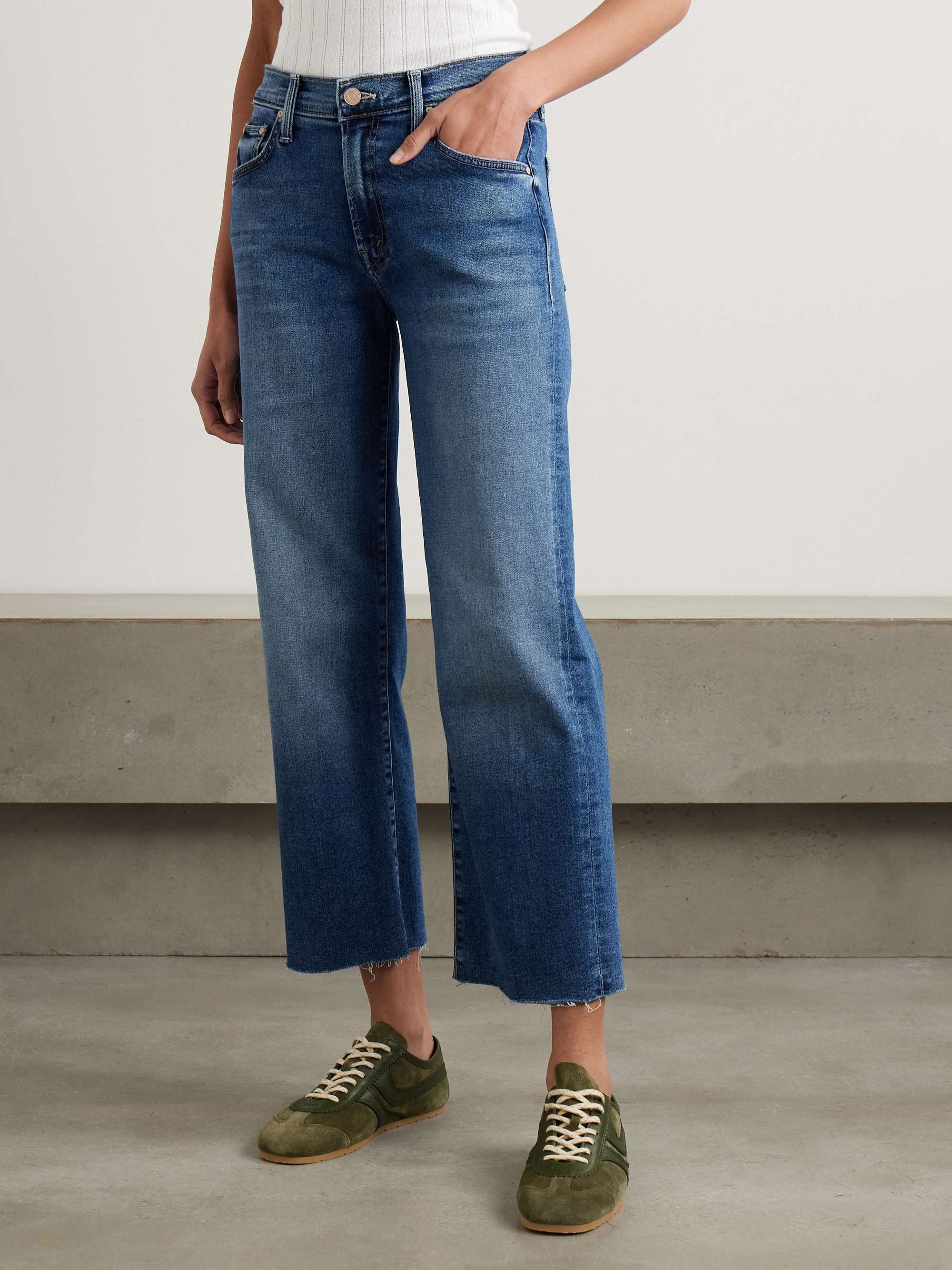 The Rambler Zip Ankle Fray mid-rise straight-leg jeans view