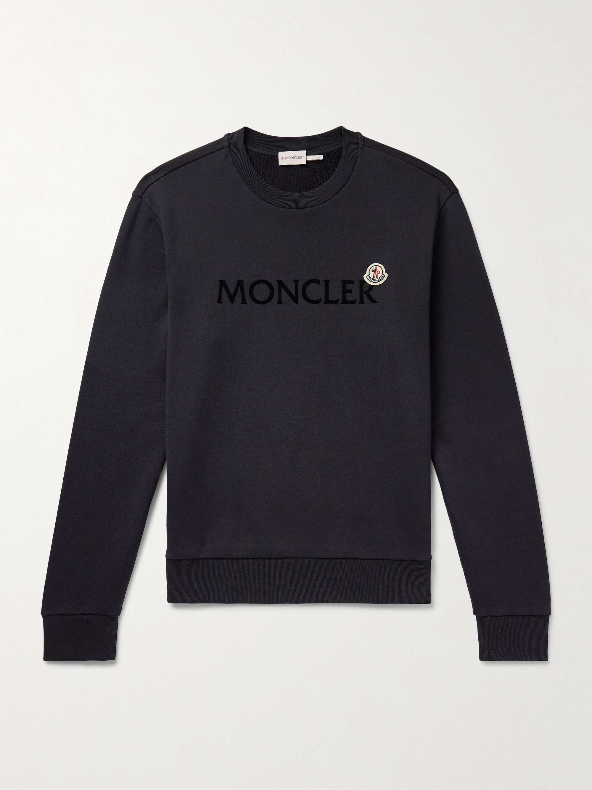 Appliquéd Logo-Flocked Cotton-Jersey Sweatshirt view