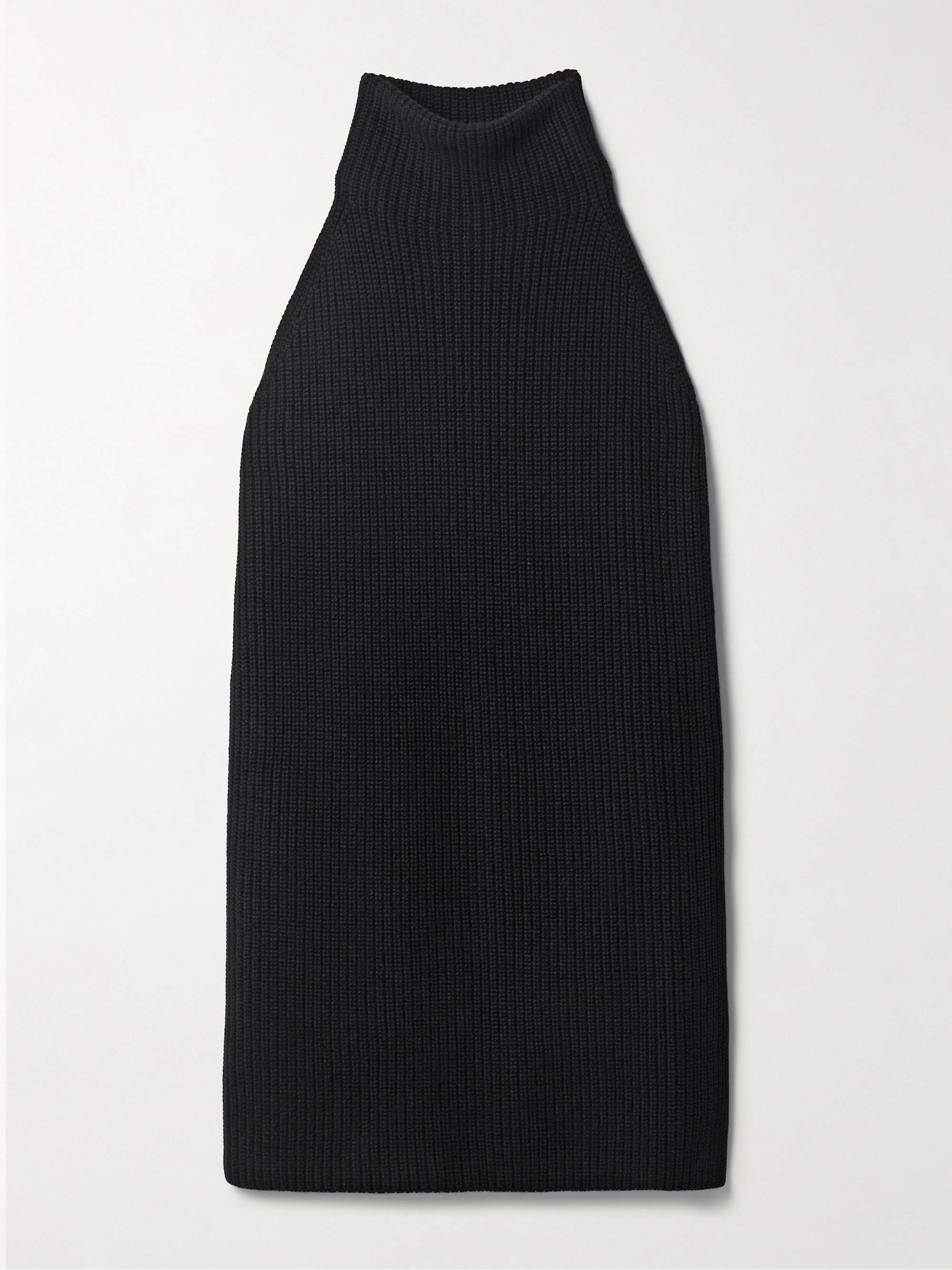 Marine ribbed wool turtleneck mini dress view