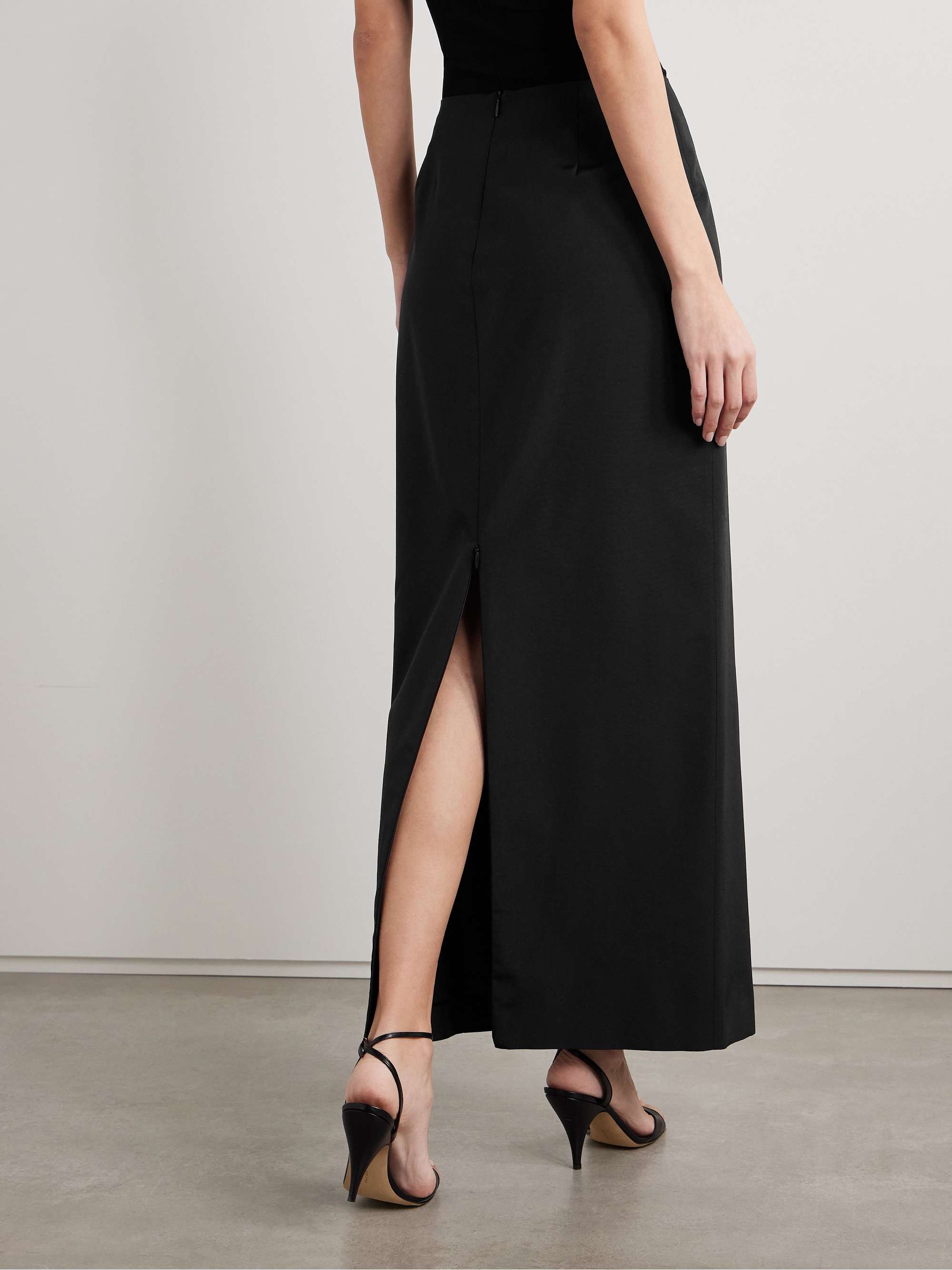 Bartelle silk and wool-blend twill maxi skirt view
