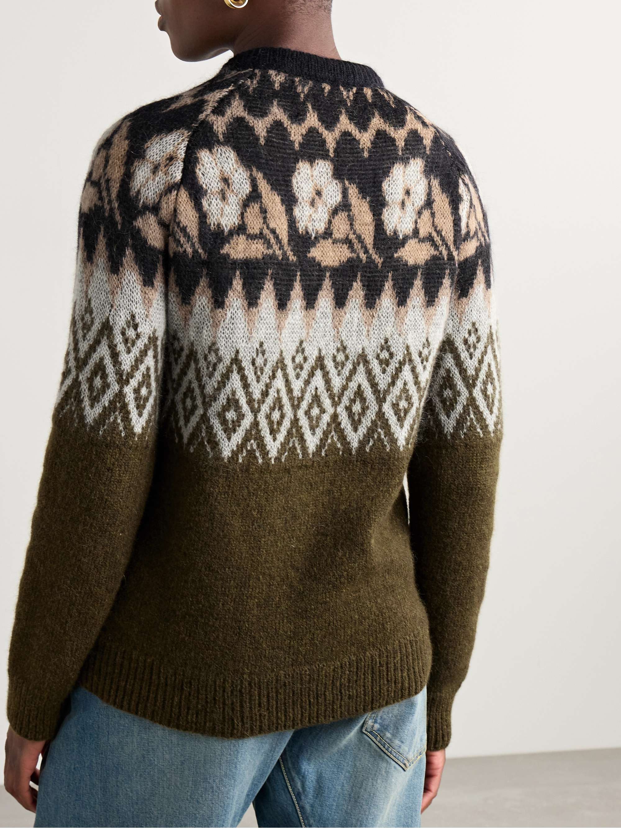 Slope brushed jacquard-knit sweater view