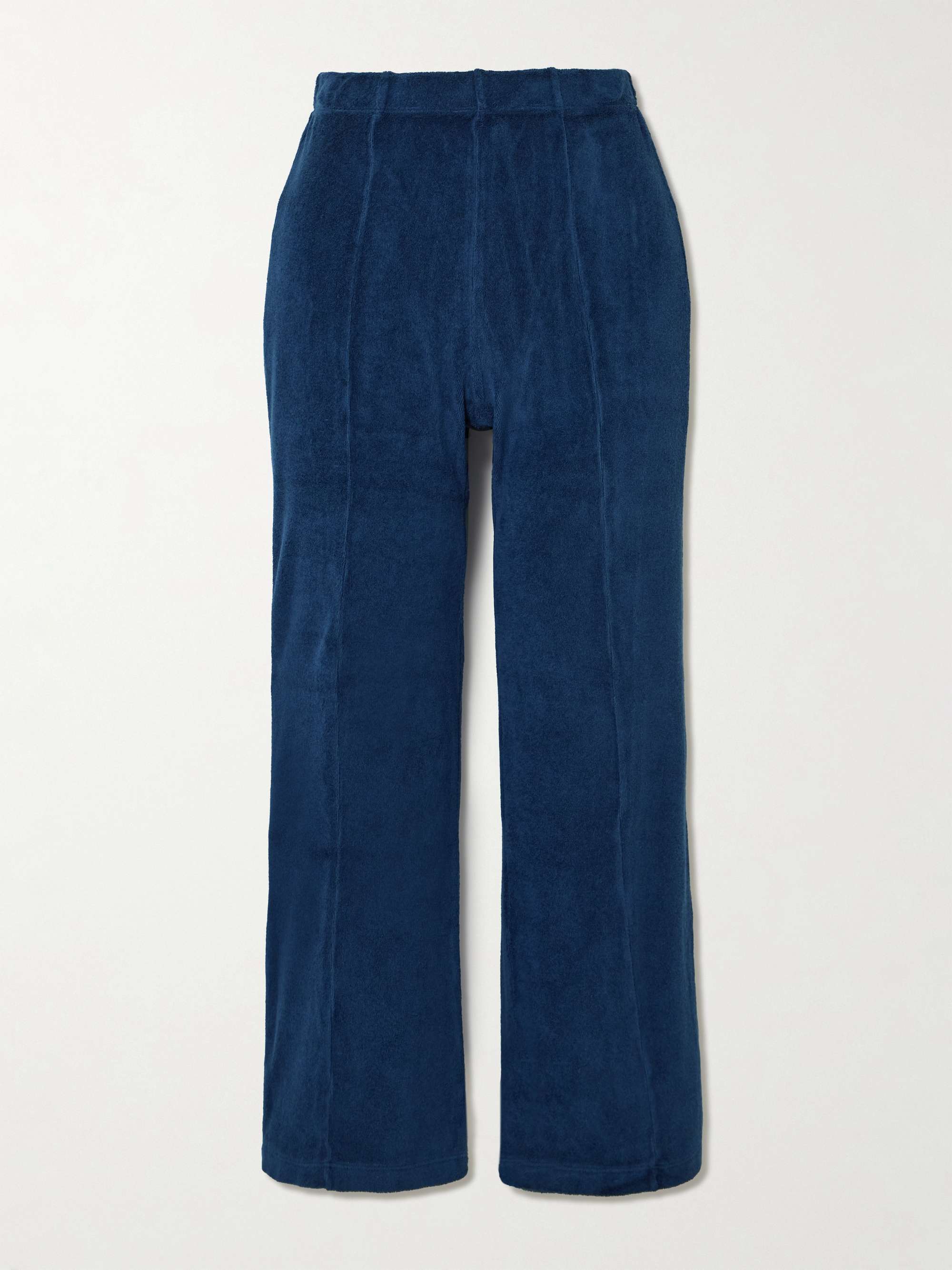 Fili Kick cropped cotton-blend terry flared pants view
