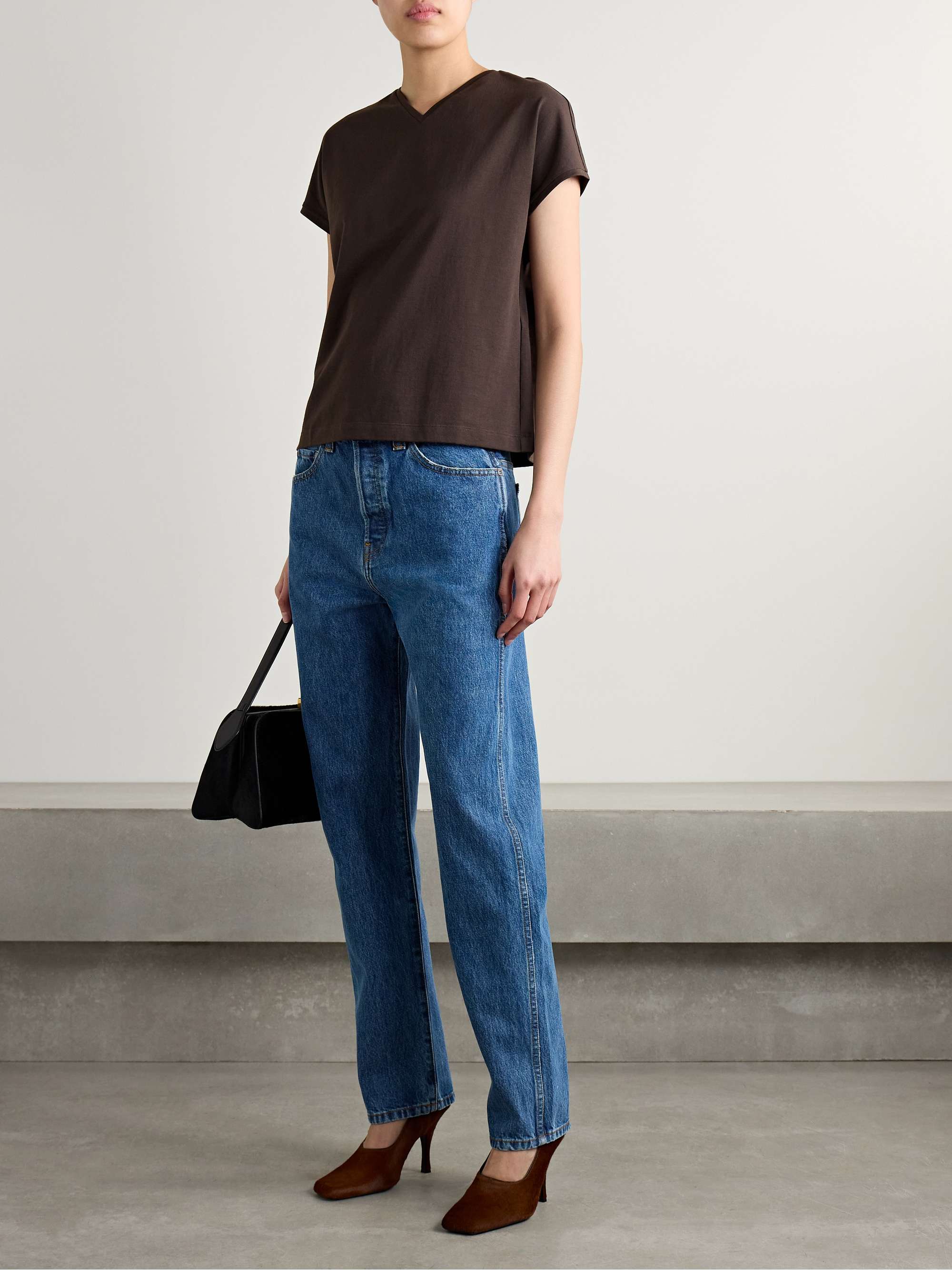 Devra cotton-blend jersey T-shirt view