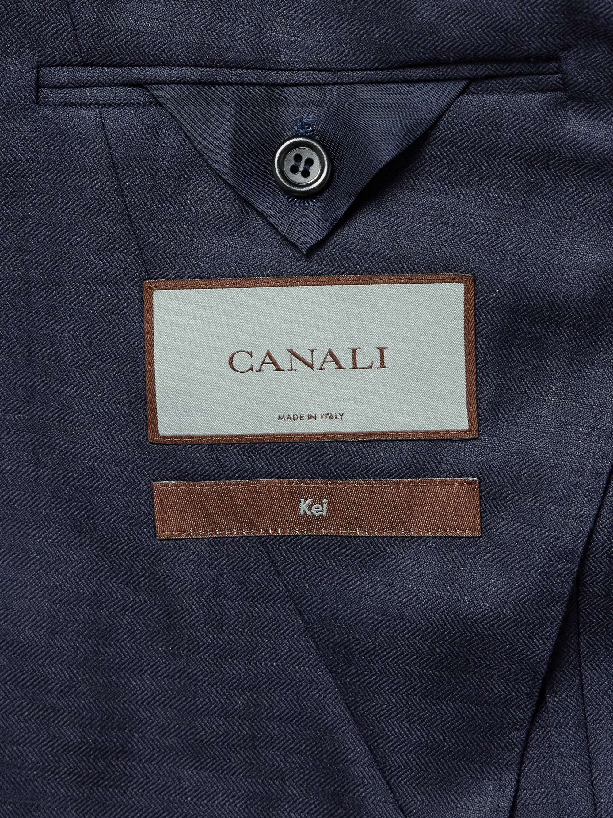 Unstructured Wool, Silk and Linen-Blend Blazer view