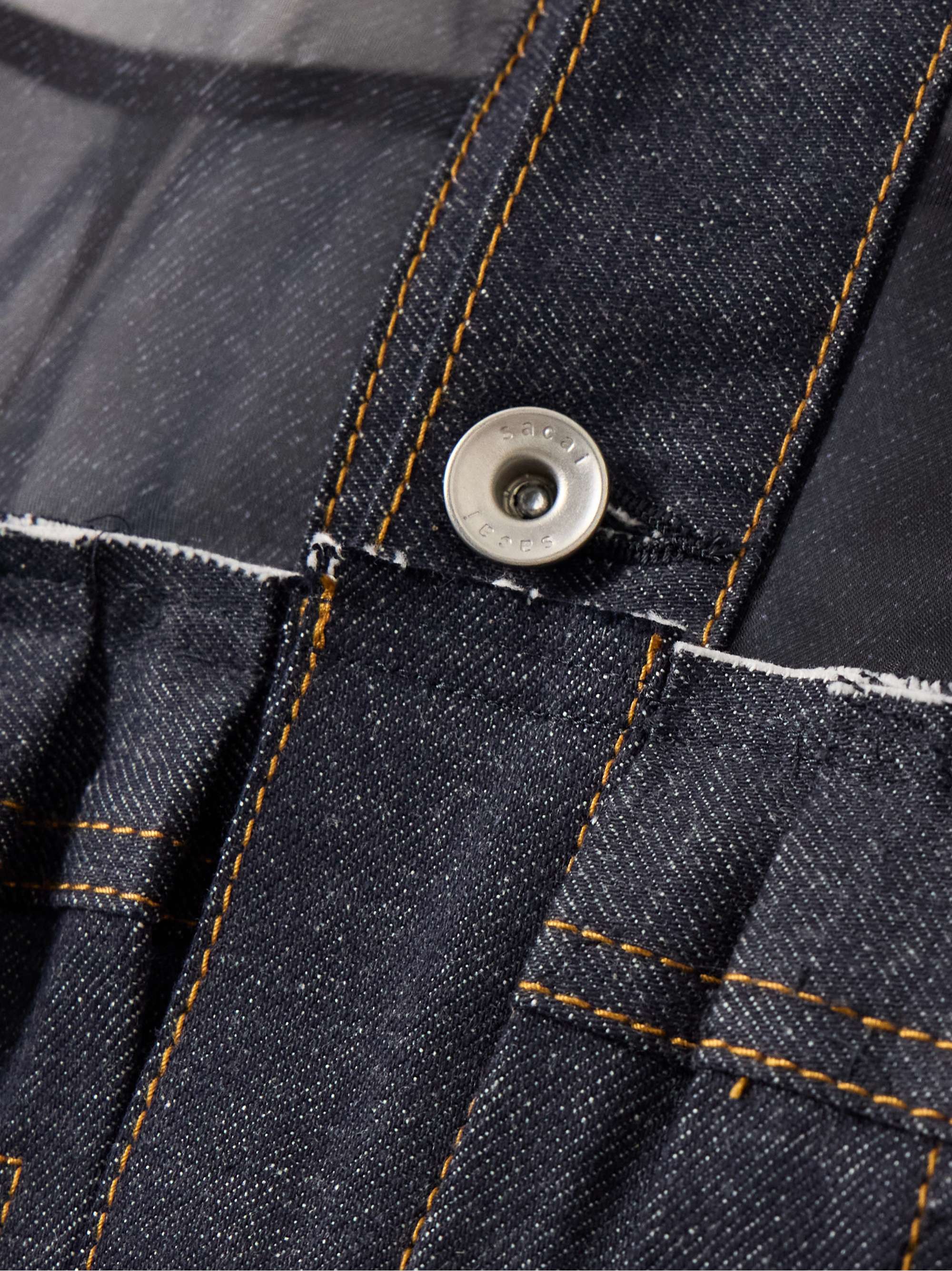 Chiffon and denim shirt view